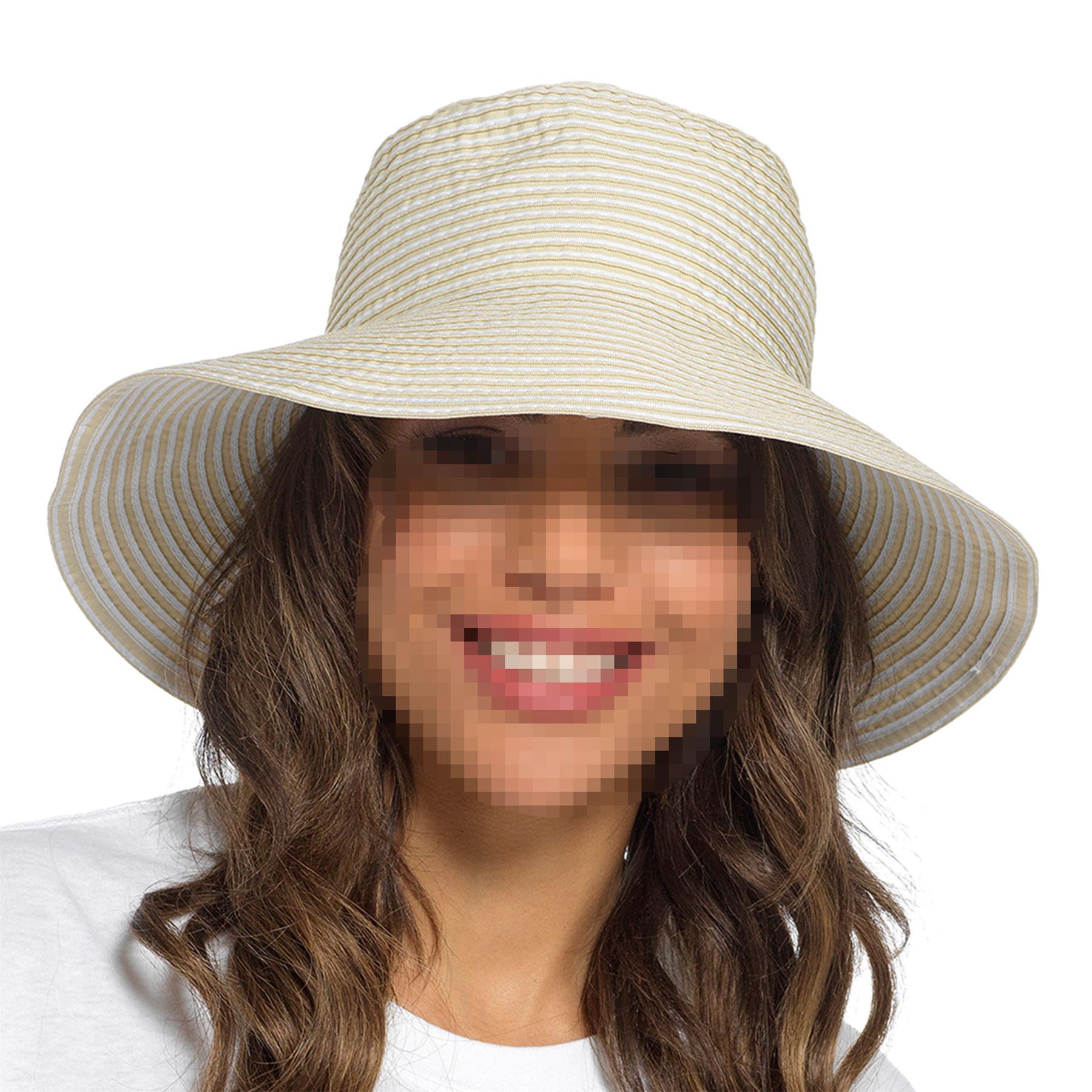 Womens Wide Brim Hat Summer Sun Foldable Hat UV Protection For Hiking, Camping