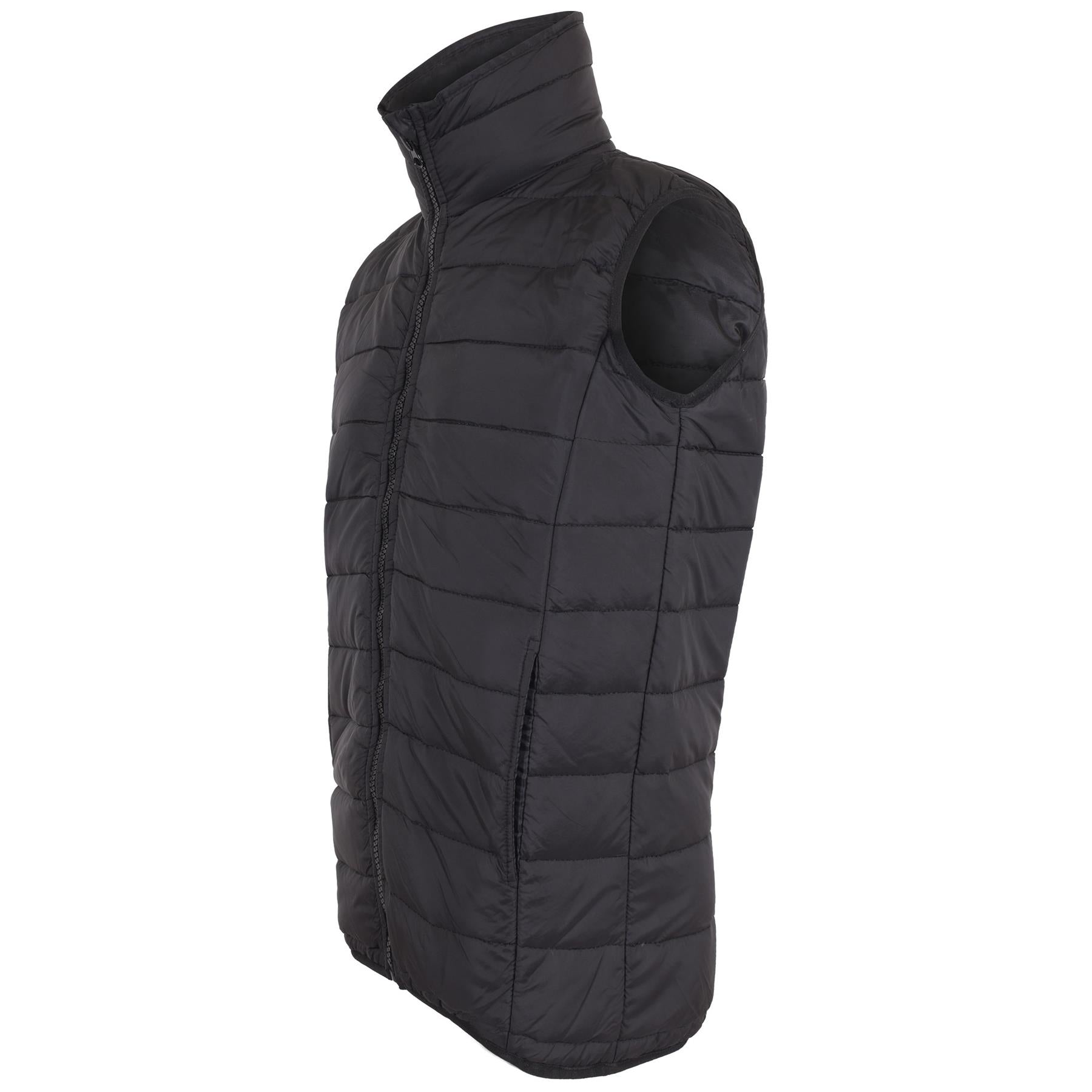 Kids Boys Girls Padded Casual Black Gilet Sleeveless