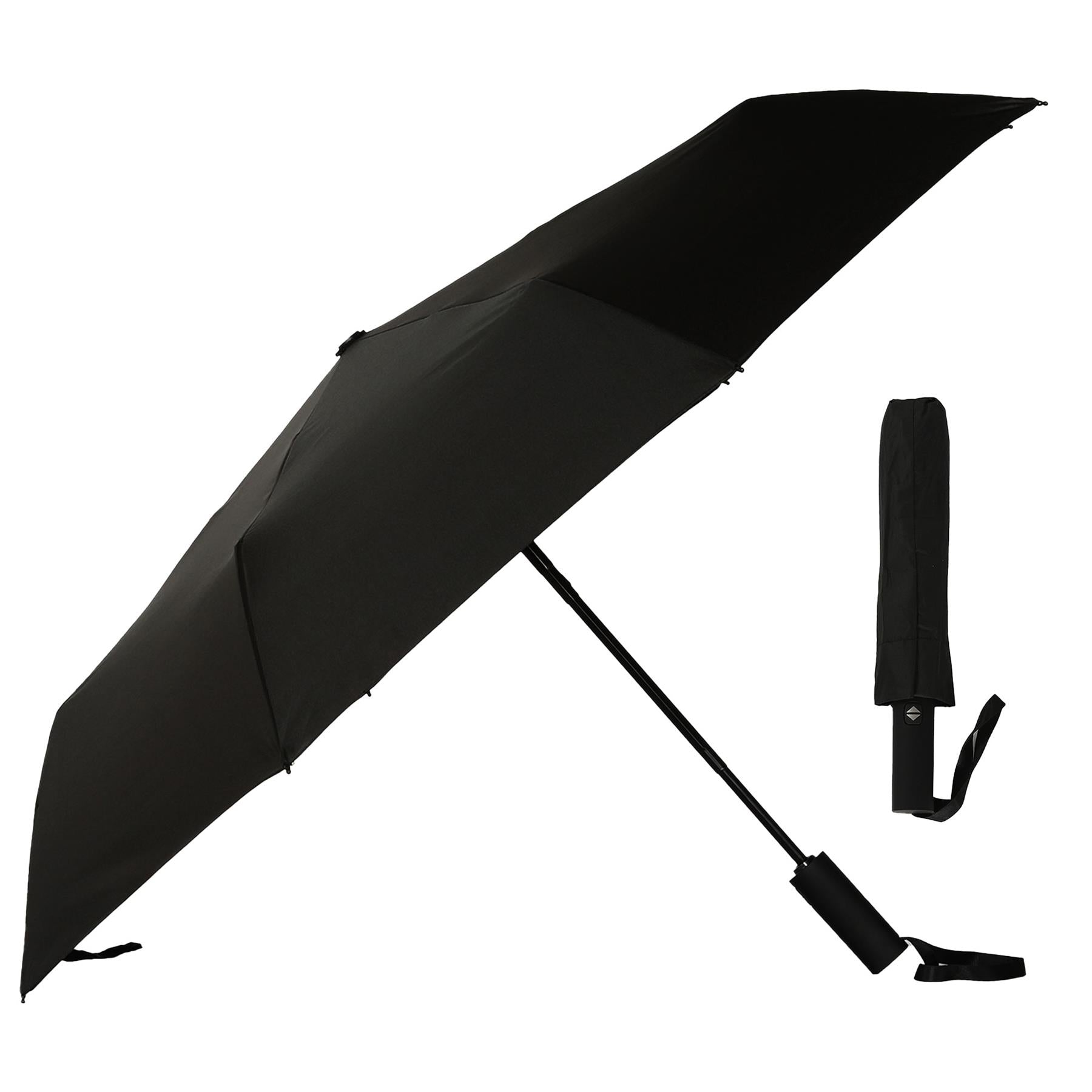 Compact Travel Supermini Umbrella Auto Folding Weather Protect Brolly With Pouch