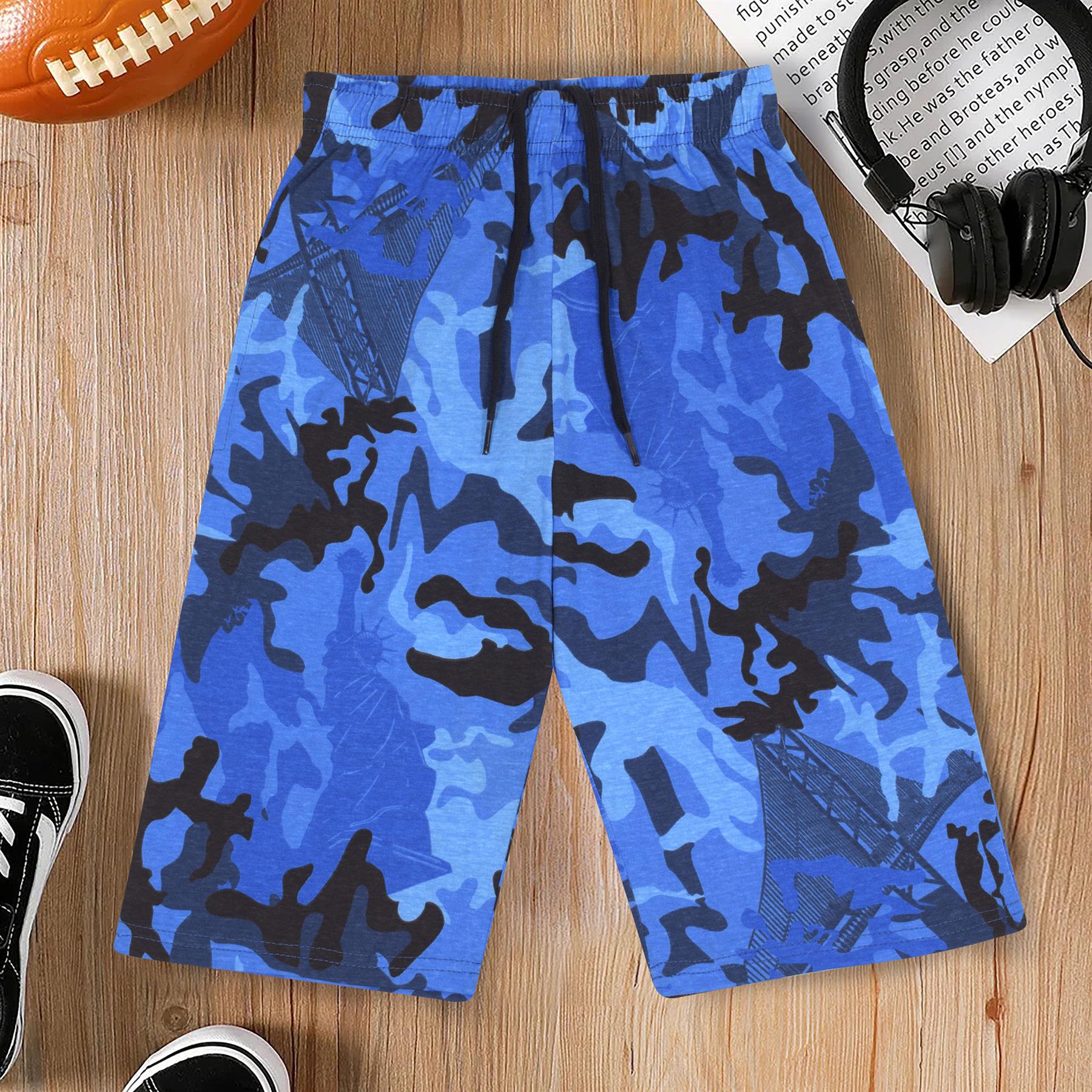 Kids Boys 100% Cotton Shorts Casual Chino Shorts Knee Length Summer Lightweight