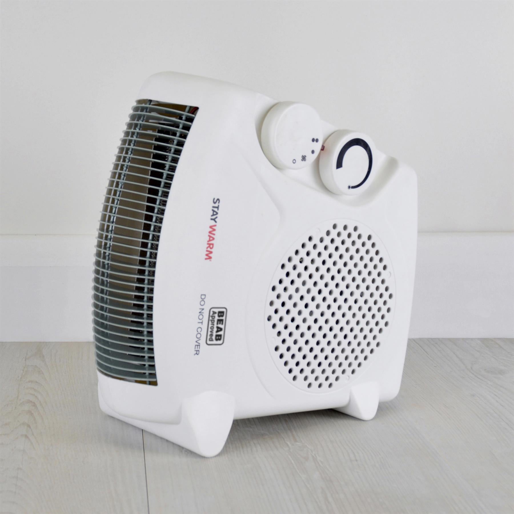 2000w Upright and Flatbed Fan Heater with 2 Heat Settings Cool Blow Fan Variable