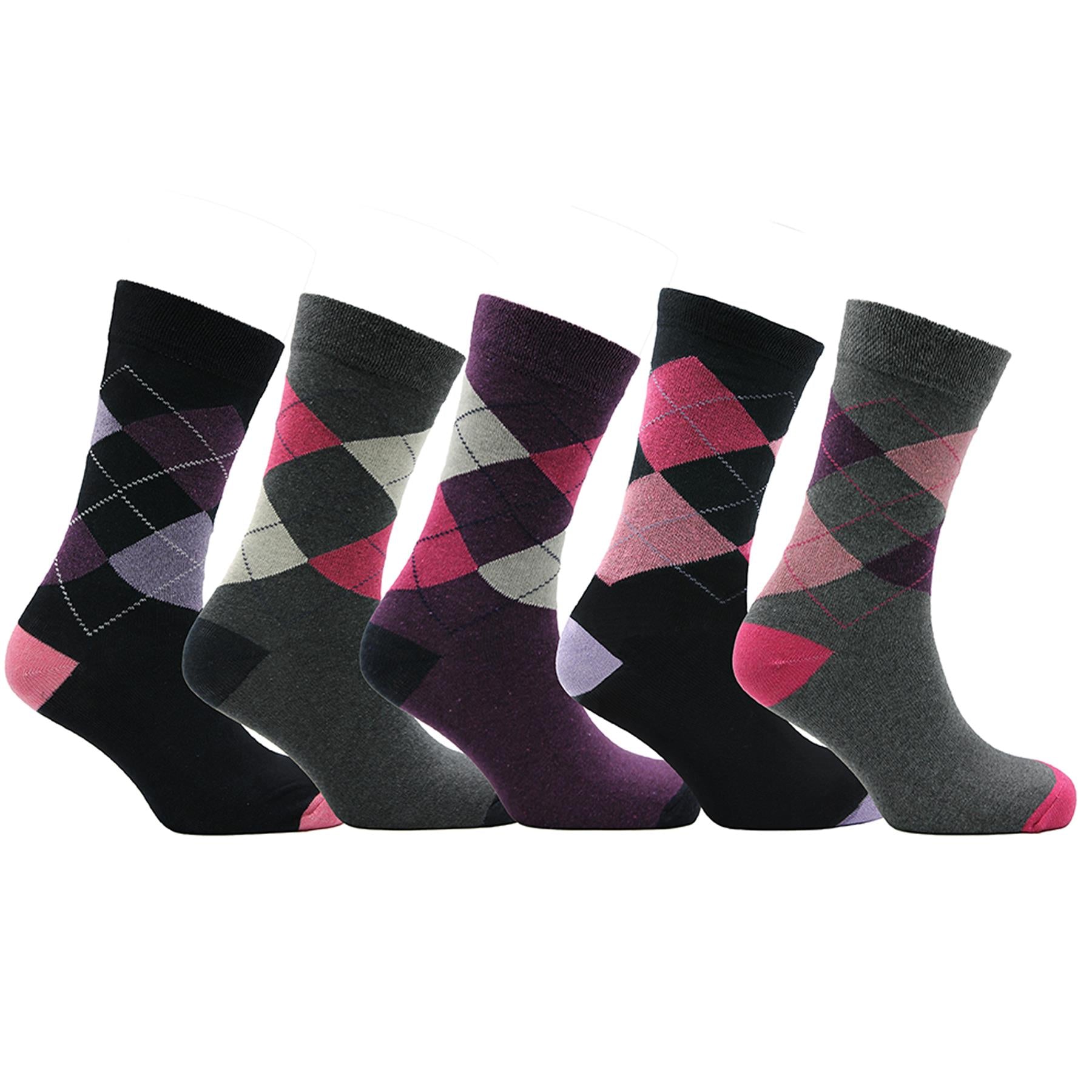 A2Z Ladies Socks Pack of 5 Exquisite Elegance Cotton Rich Gift Box Womens Socks