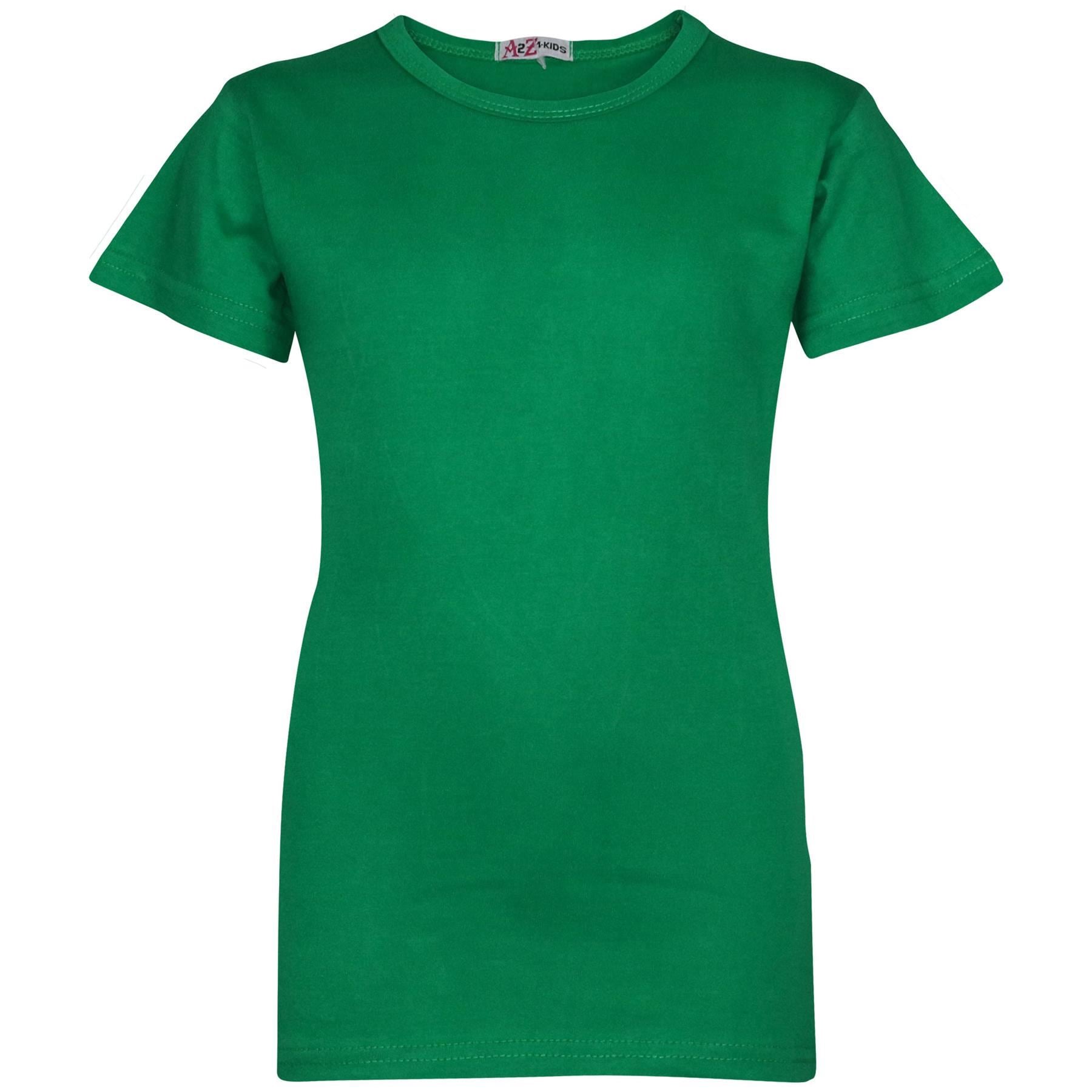 Girls 100% Cotton Plain School T Shirt