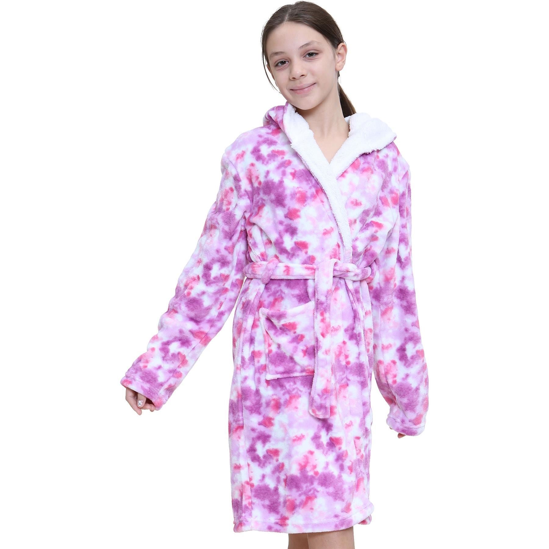 A2Z 4 Kids Soft Leopard Print Bathrobe Dressing Gown