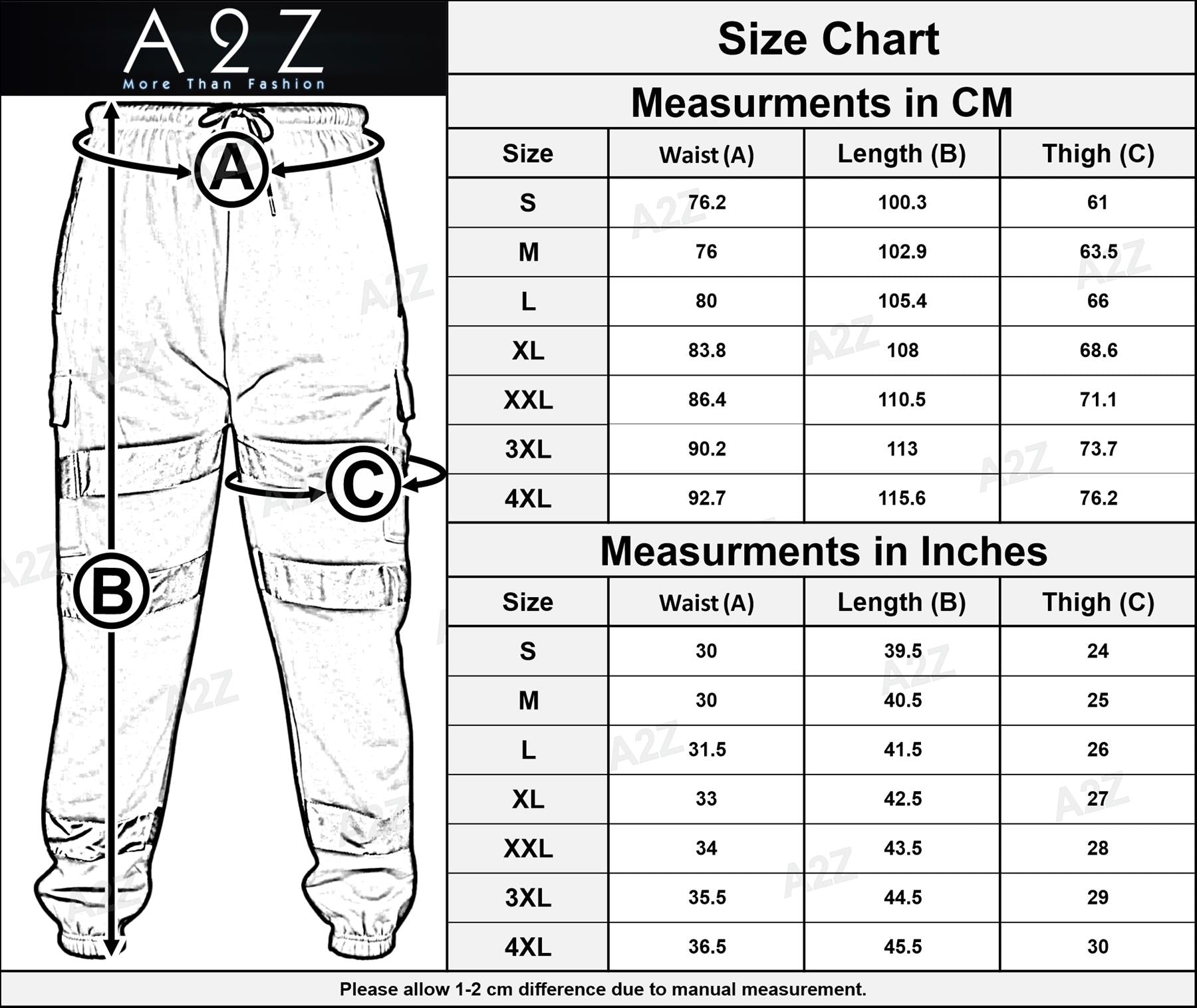 A2Z High Visibility Safe Work Reflective Pants Hi Vis Cargo Trousers For Mens