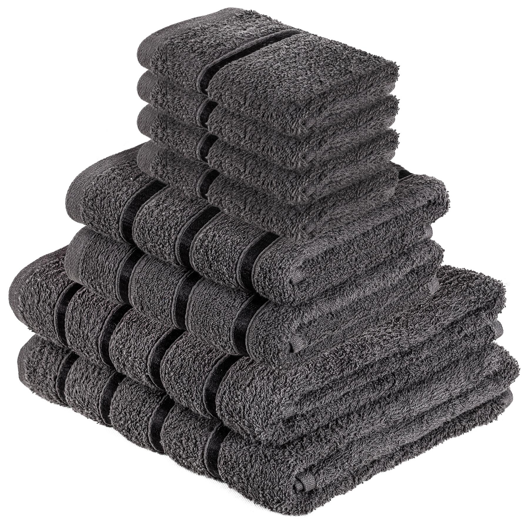 Luxurious 10 Piece Towel Bale Set 2x Bath Towels 4x Hand Towels 4x Face Towels