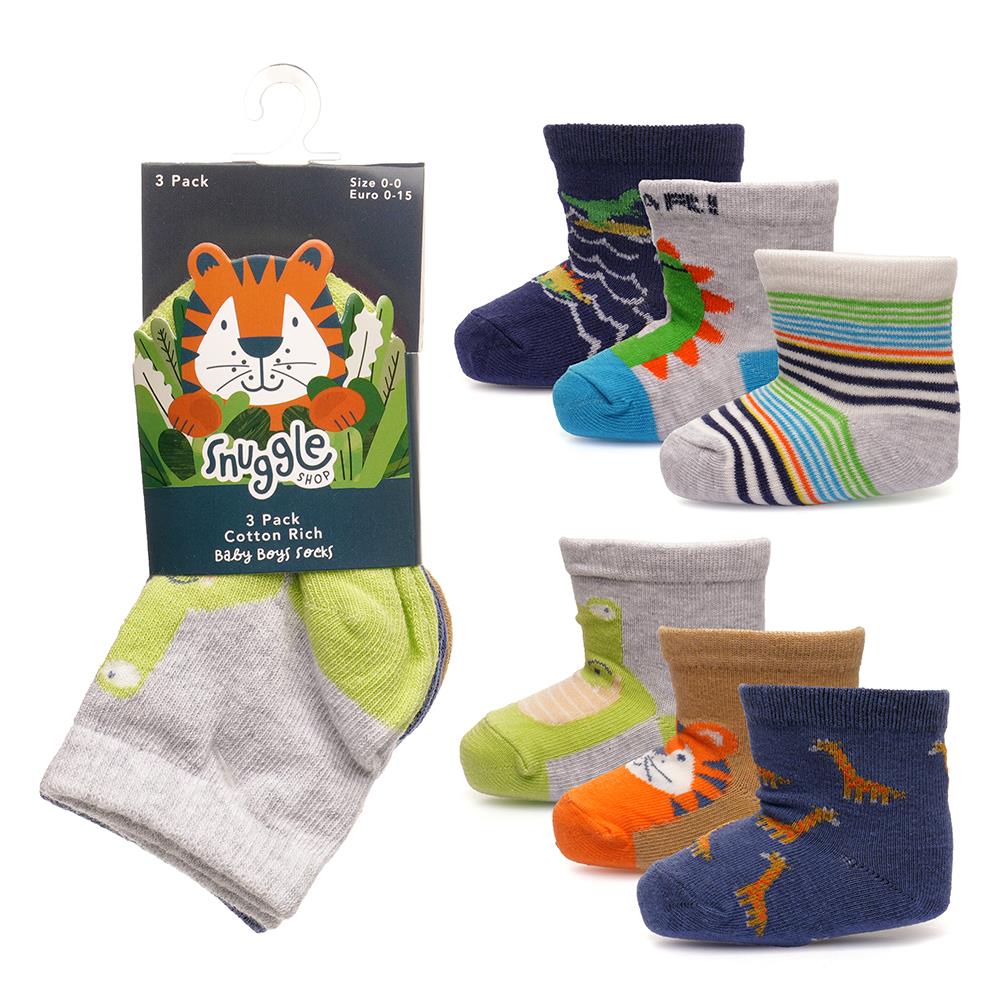 Infant 6 Pack Baby Girls Boys Animal Design Comfortable Newborn Footwear Socks