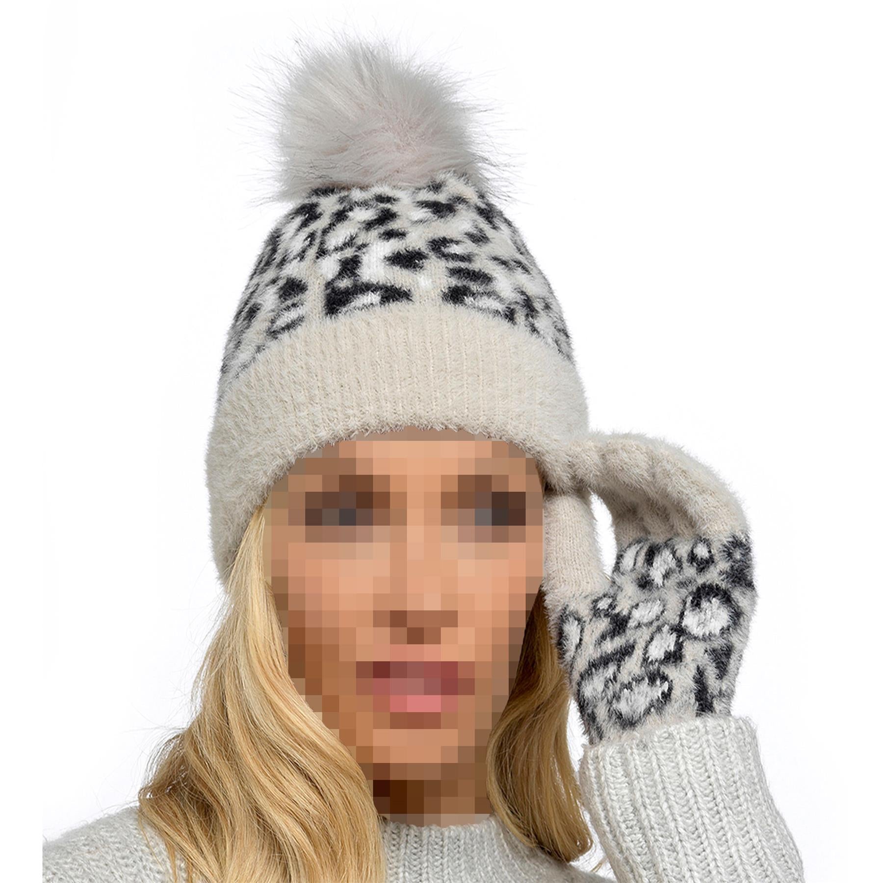 A2Z Ladies Hat Chunky Cable Knit Beanie Pom Pom Stretchy Winter Warm Cozy Hats