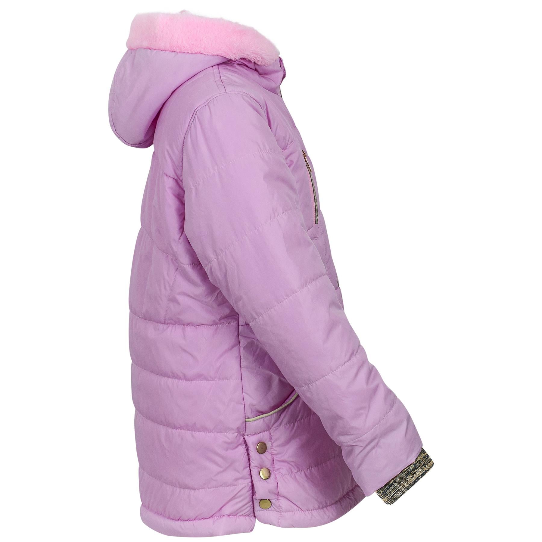 Kids Girls Longline Fashion Baby Pink Padded Jacket - Kids Clothing Store