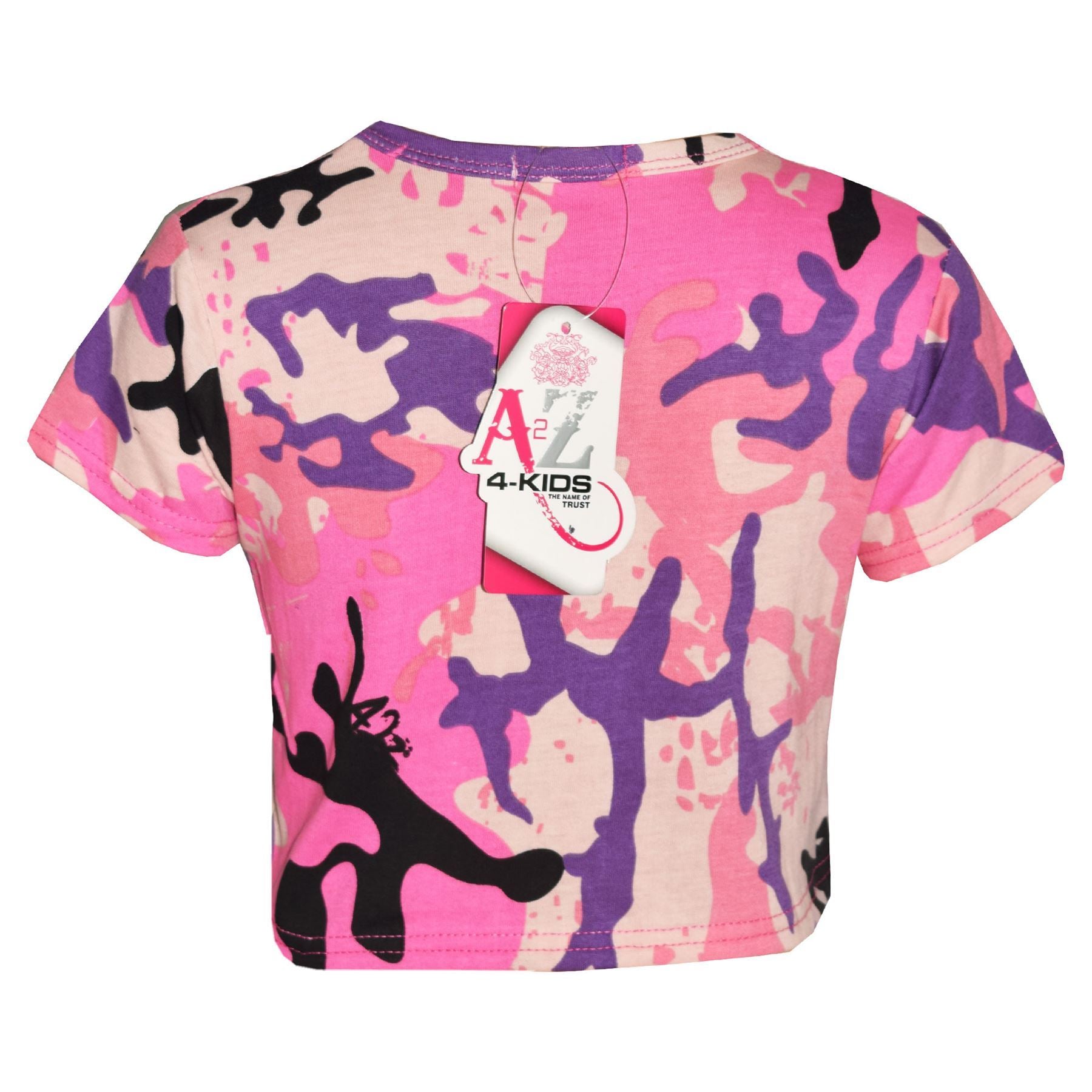 Kids Girls Camouflage Print Crop Top & Skater Skirt Summer Wear Outfit Set