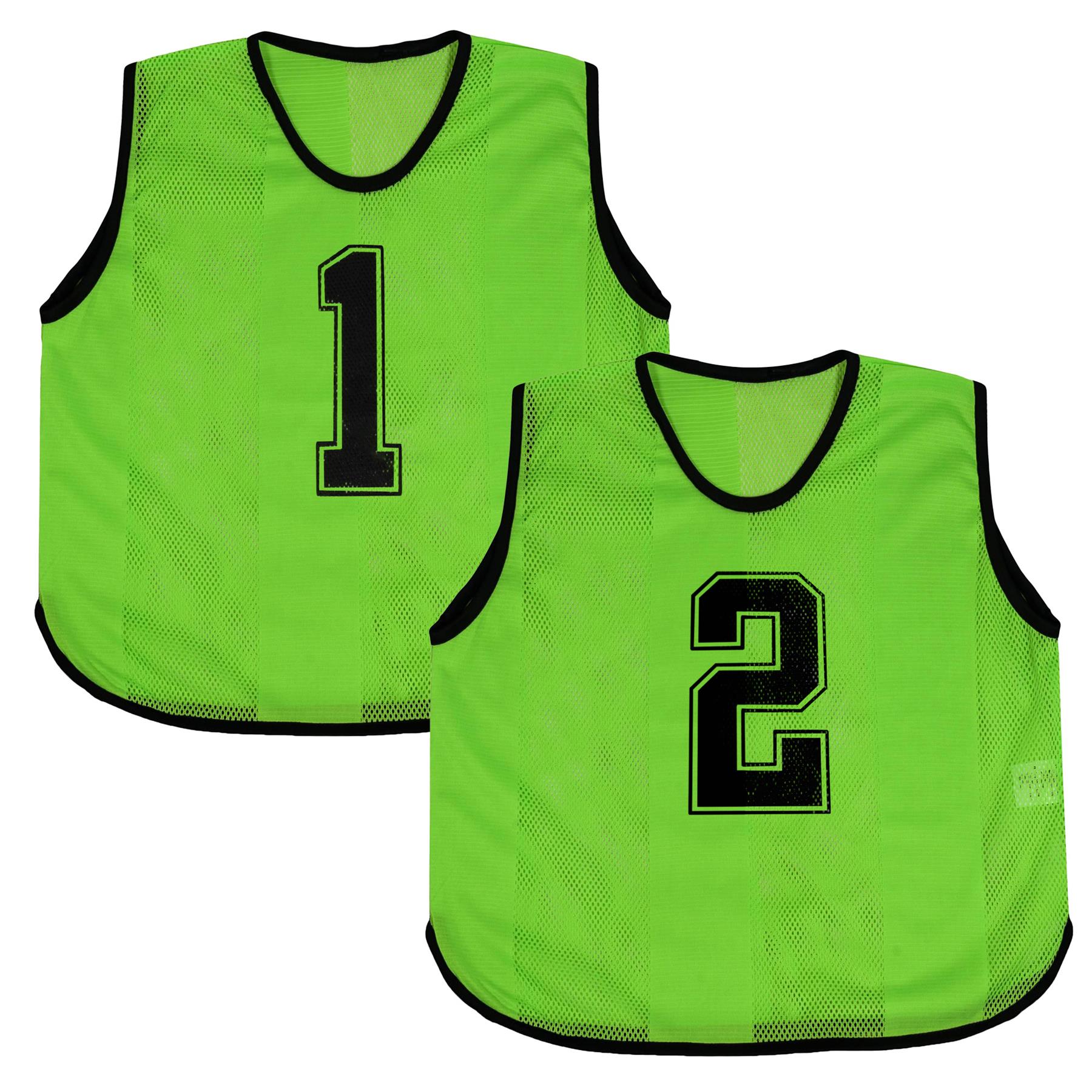 Kids 6 Pack Sports Number Mesh Bibs Comfortable During Football Rugby Sports