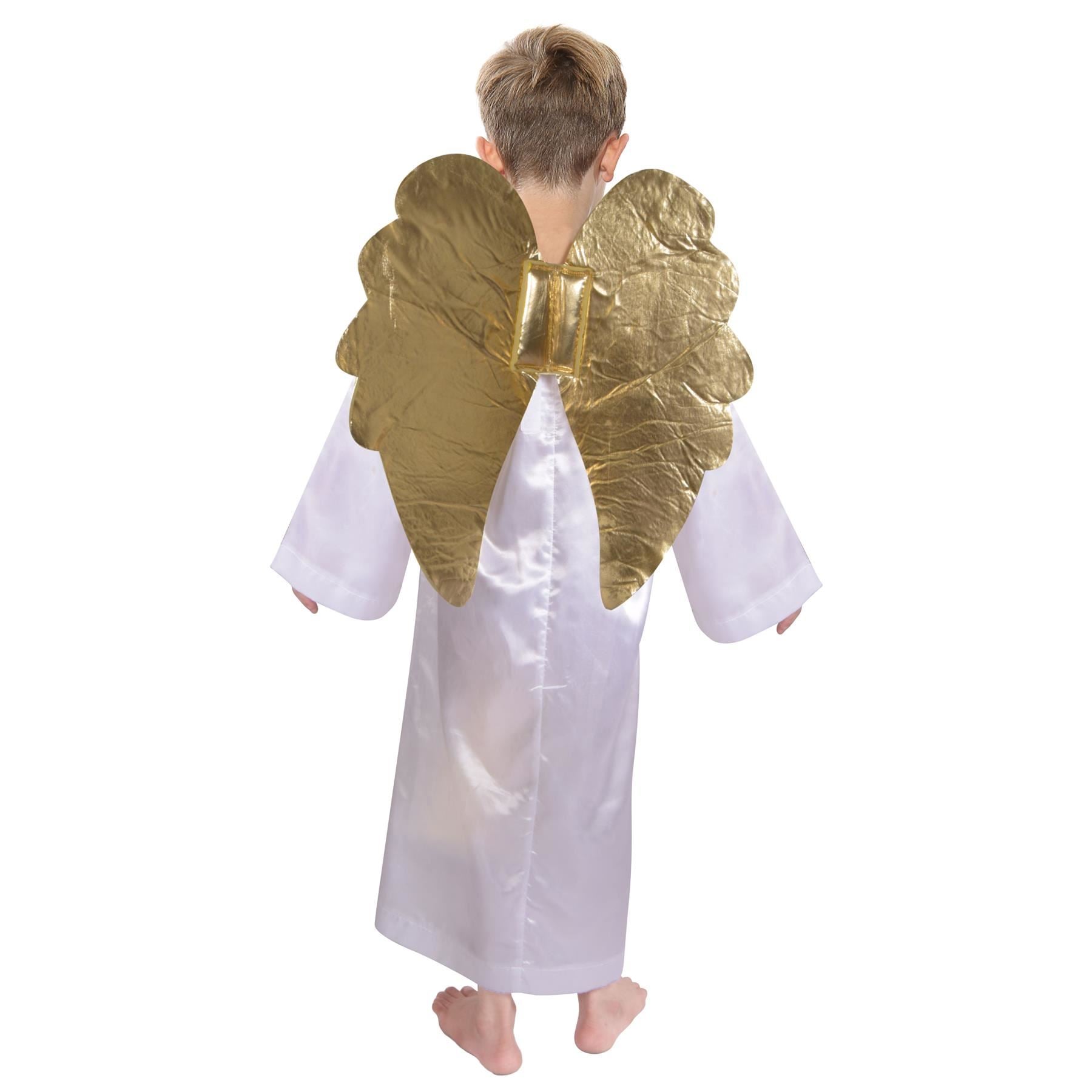 Kids Boys Xmas Nativity Angel Costume School Play Angel Fancy Dress Costume
