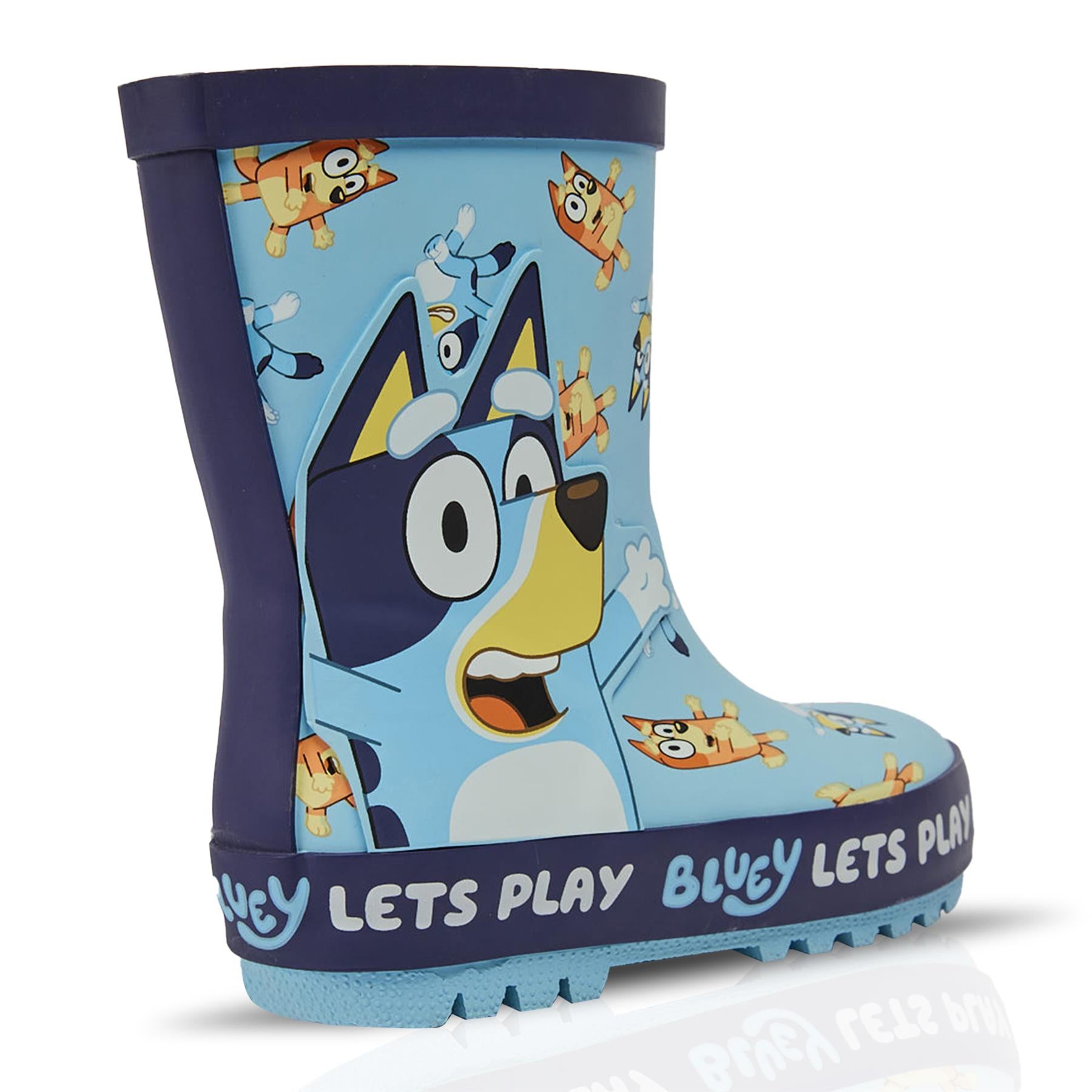 Kids Girls Boys Wellies Bluey Rubber Welly Rain Boot Anti-Skid Wellington Boots