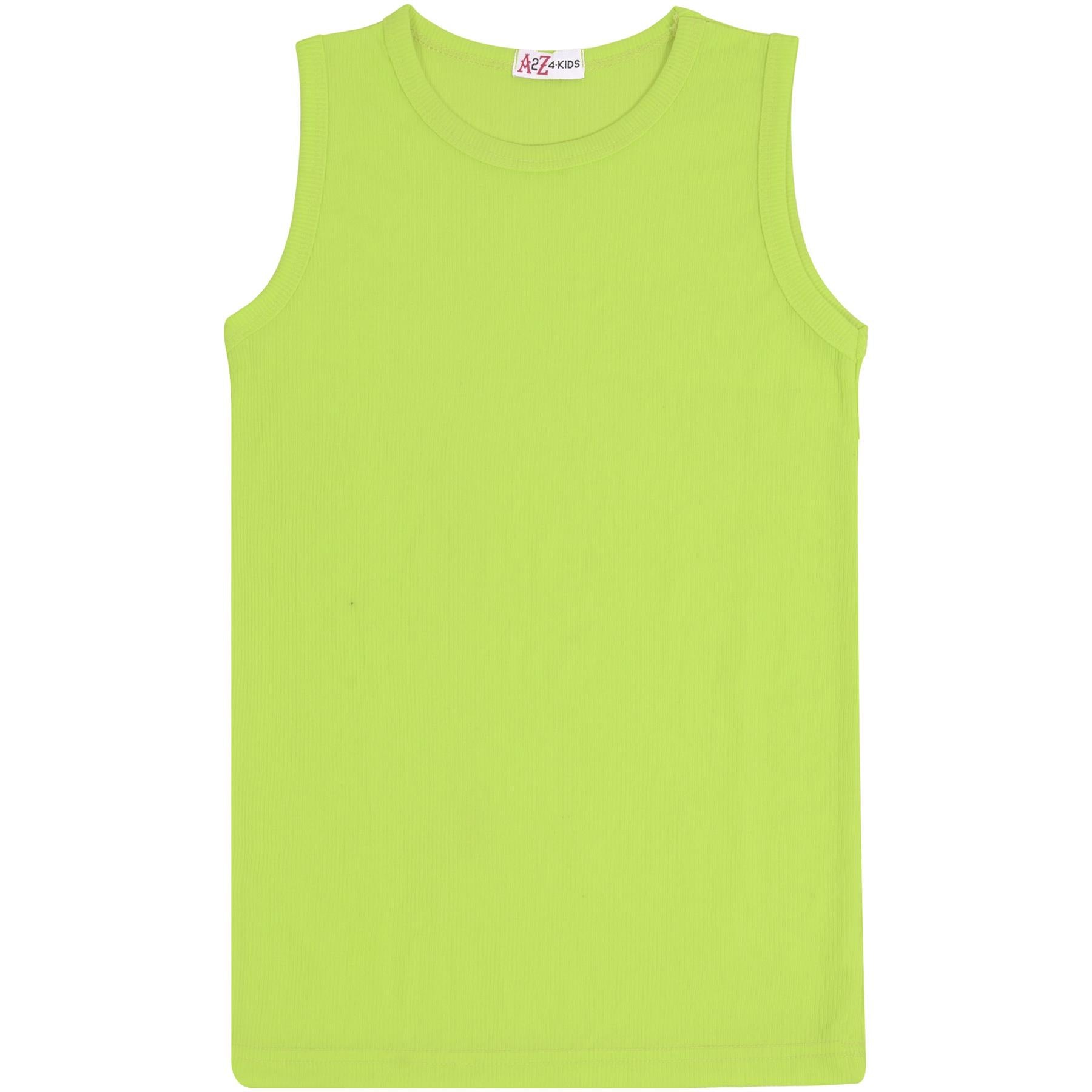 Kids Girls Boys Childrens Vest Top Tank Top Fitted 100% Rich Cotton 2-13 Years