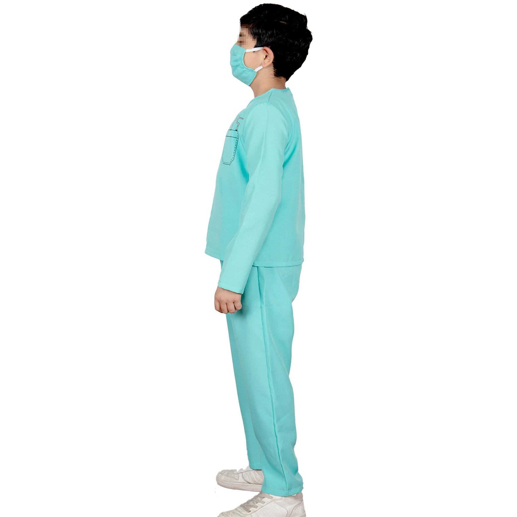 Kids Dentist Costume Dental Surgeon Role Play Halloween Dental Doctor Scrubs Set