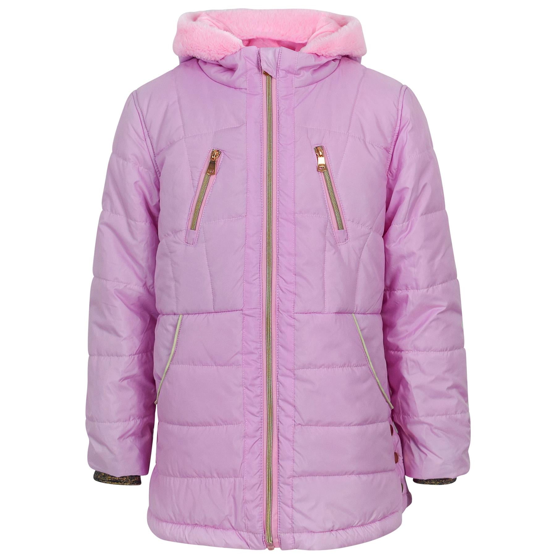 Kids Girls Longline Fashion Baby Pink Padded Jacket - Kids Clothing Store