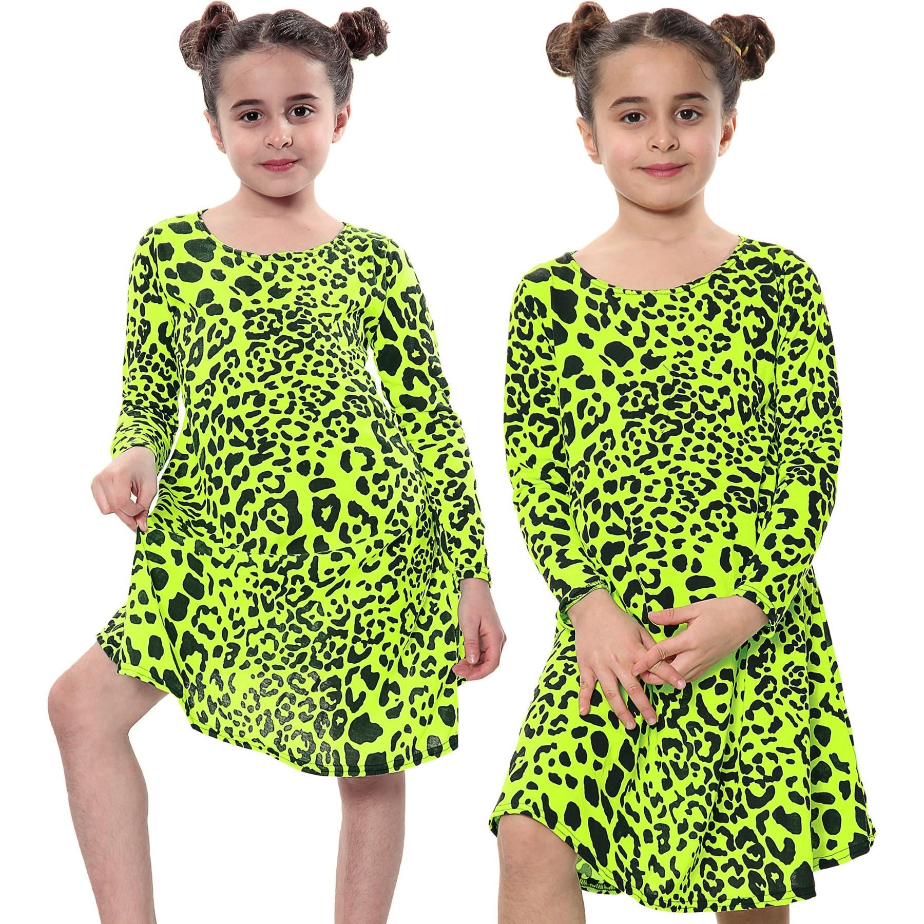 Kids Girls Swing Dresses Spicy Tartan Dog Tooth Print Fashion Dresses 3-13 Years