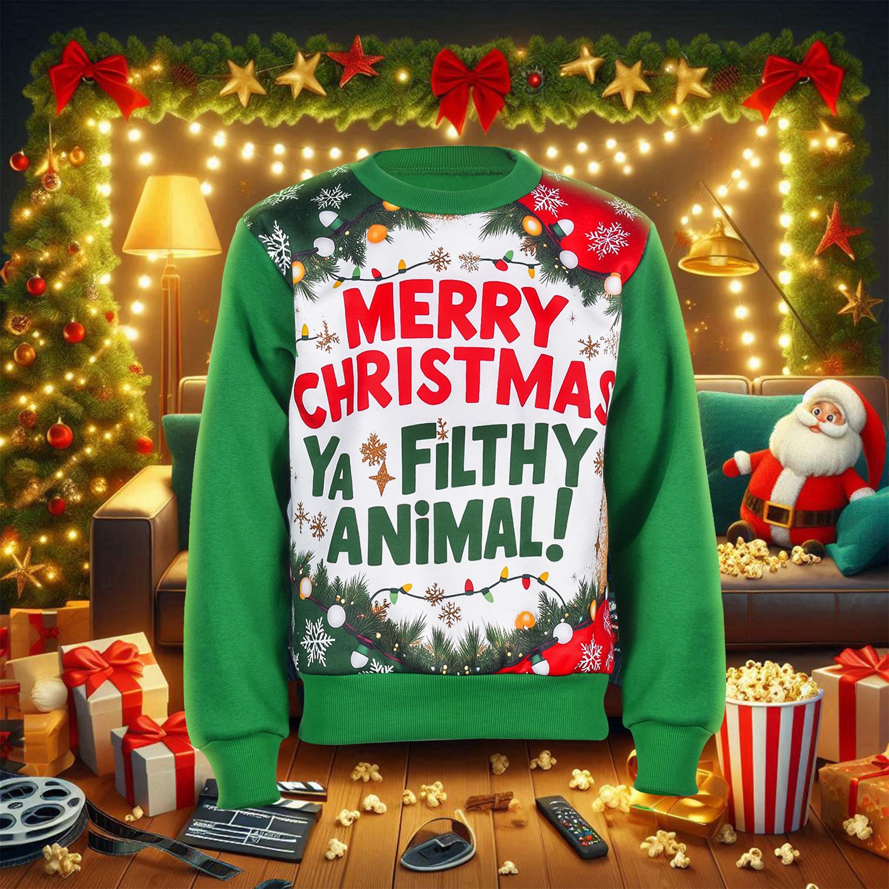 Kids Girls Boys Merry Christmas Ya Filthy Animal Jumper Hoodies Xmas Sweatshirts