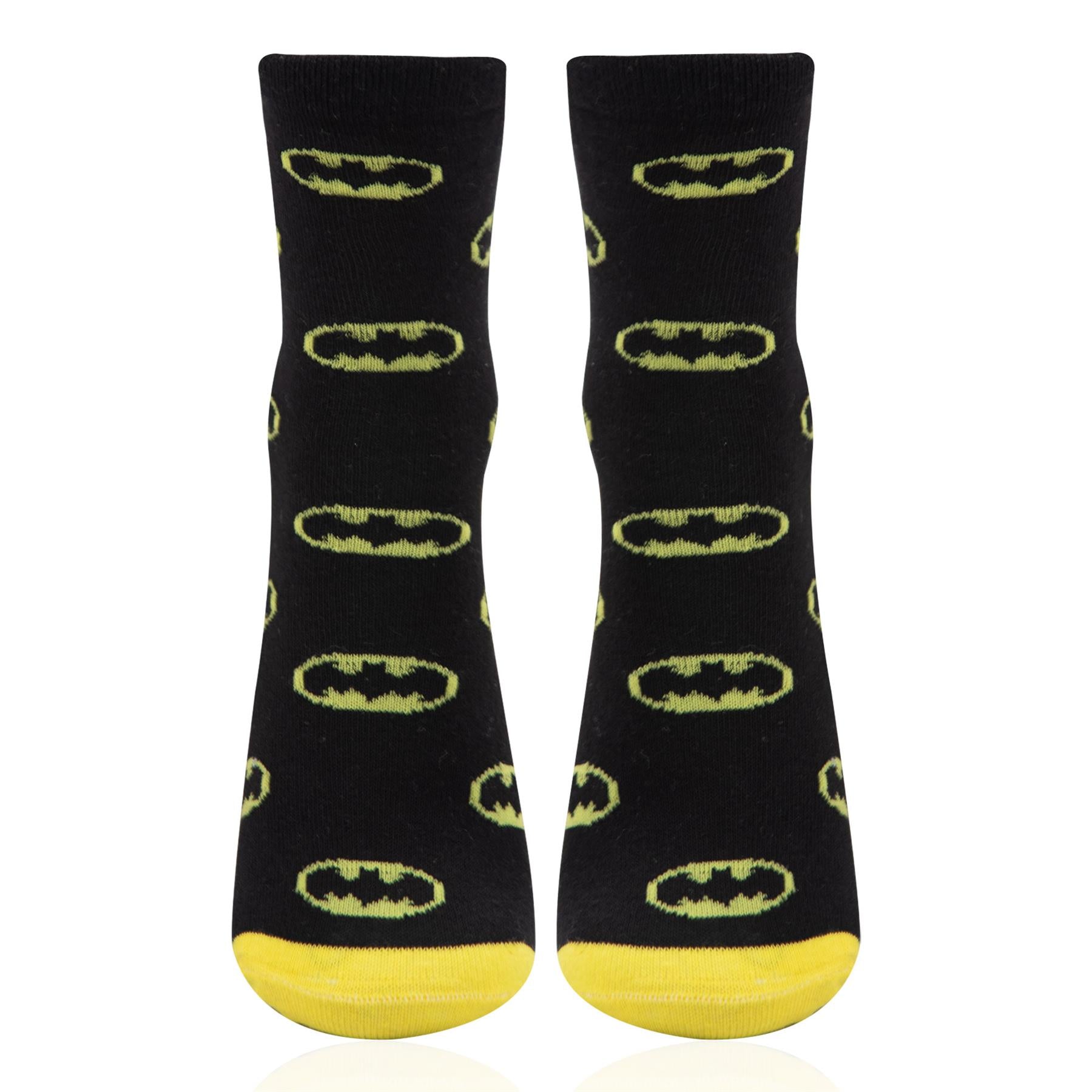 Kids 3 Pack Boys Socks Batman Ankle Socks Officially Licensed Soft Footwear Sock