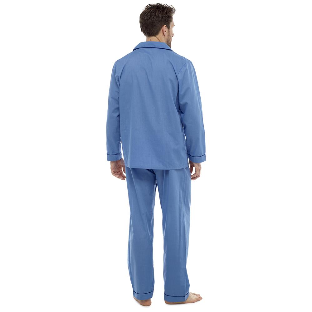 Men's Traditional Pyjama Set Button Through Contrast Sleepwear Loungewear Dress