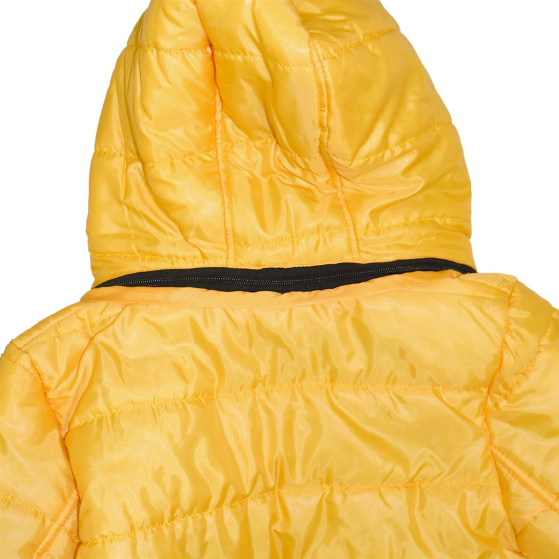 Kids Girls Mustard Bella Hooded Padded Jackets - Kids Clothing Store