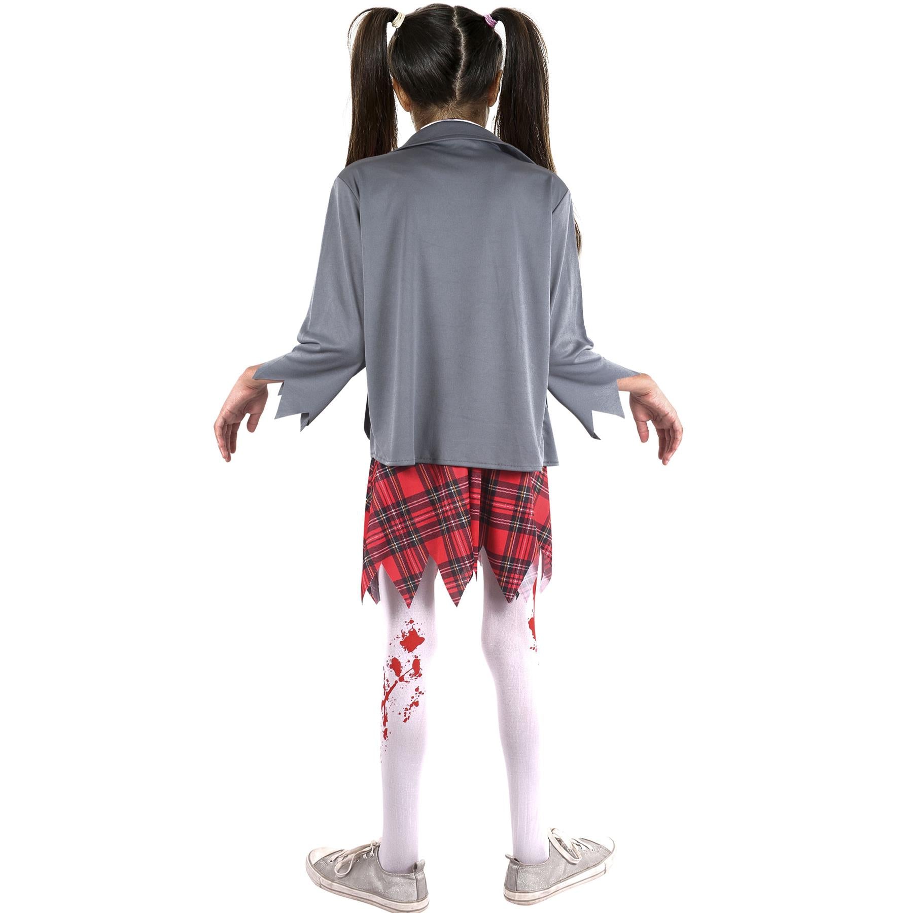 Kids Girls Zombie School Girl Halloween Costume Trick Or Treat Zombie Set