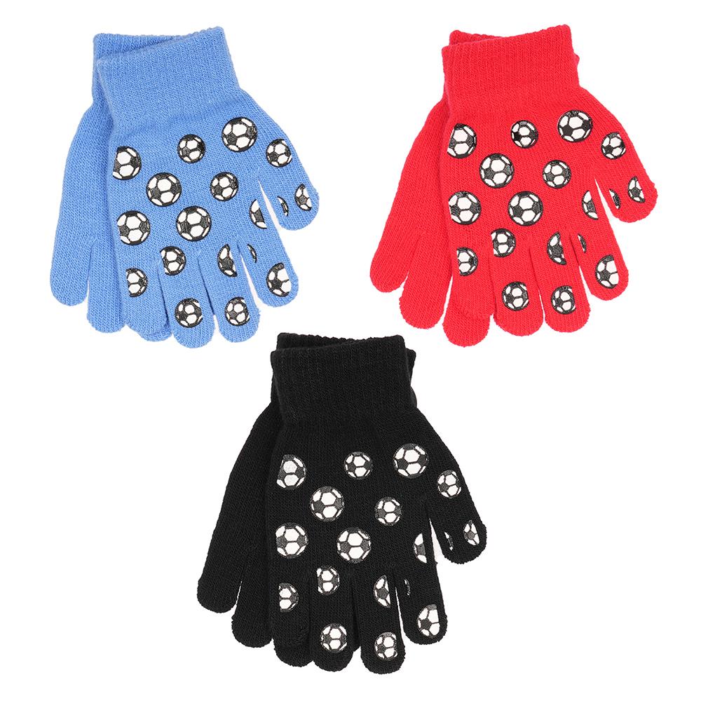 Boys 3 Pack Gloves Winter Warm Thermal Magic Mitten One Size Fit Stretchy Gloves