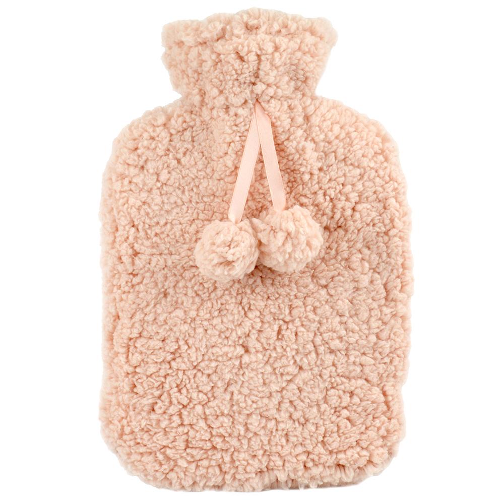 A2Z Hot Water Bottle 2 Litre Plush Teddy Fur Fleece Cover Rubber Hot Water Bag