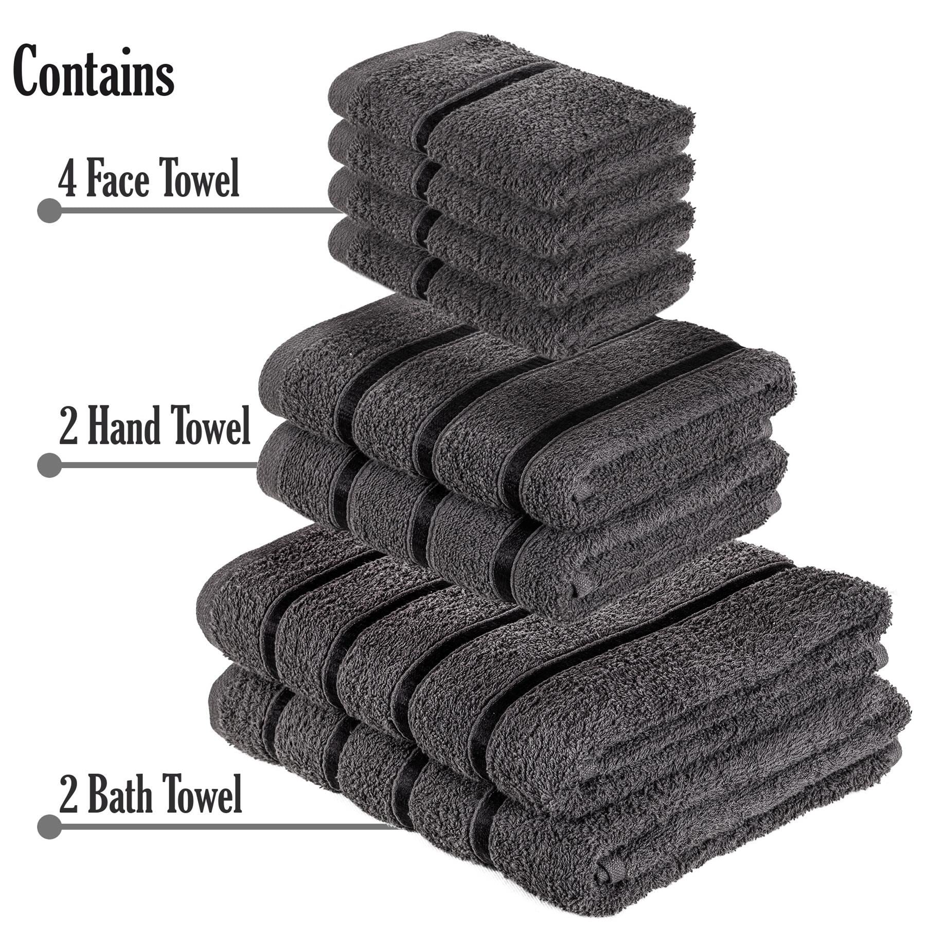 A2Z Luxurious 8 Piece Towel Bale Set  Bath Towels Soft and Absorbent Hand Towel