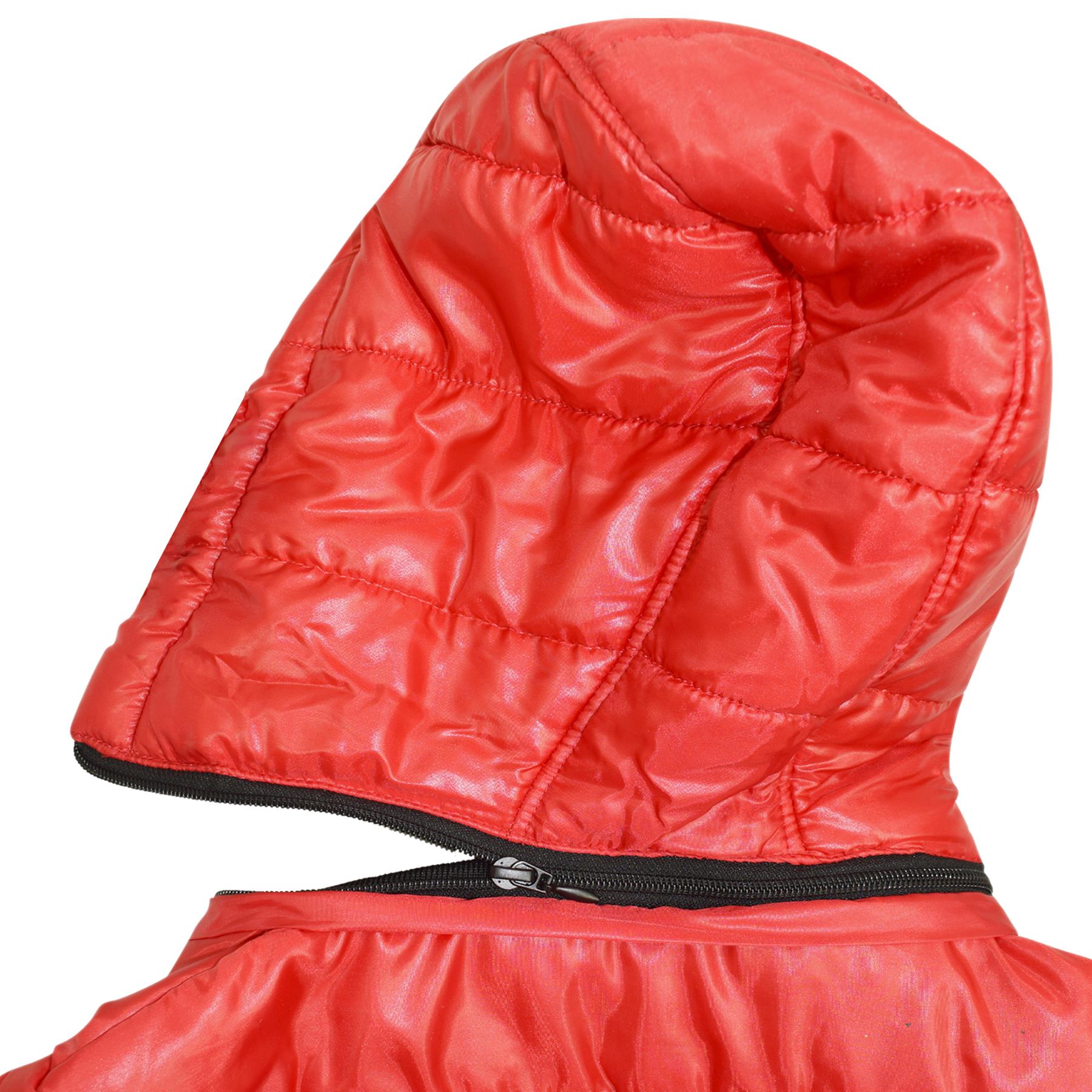 Kids Girls Red Bella Hooded Padded Jackets - Kids Clothing Store