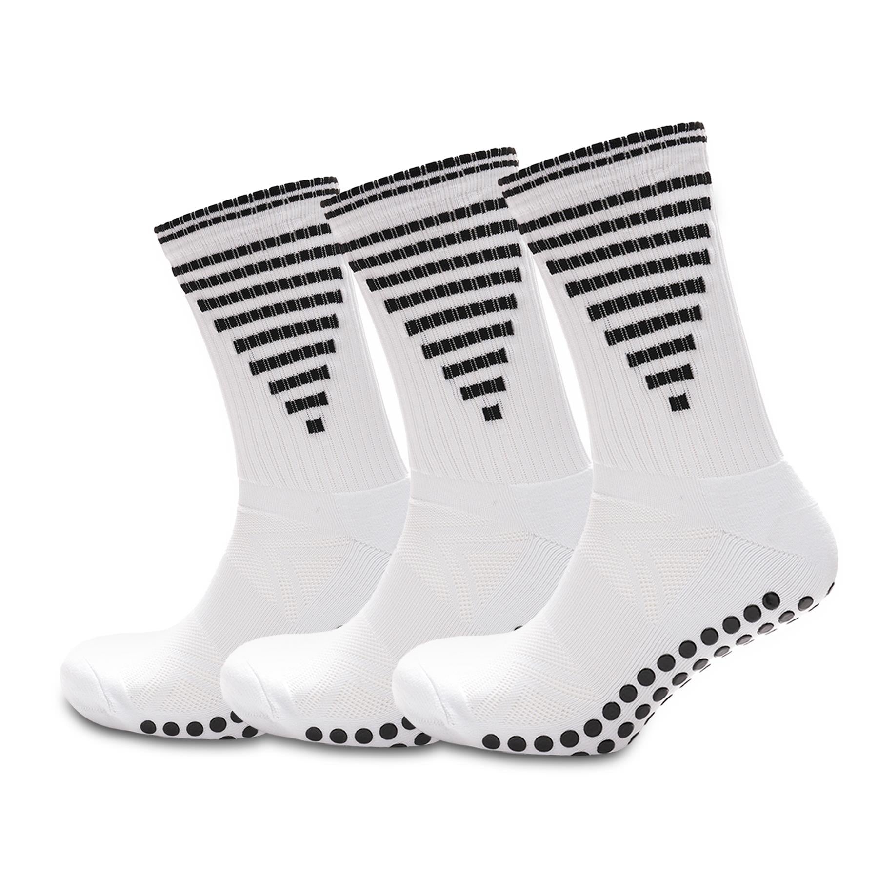 A2Z 3 Pack Mens Football Grip Socks Breathable Anti Slip Terry Sports Socks