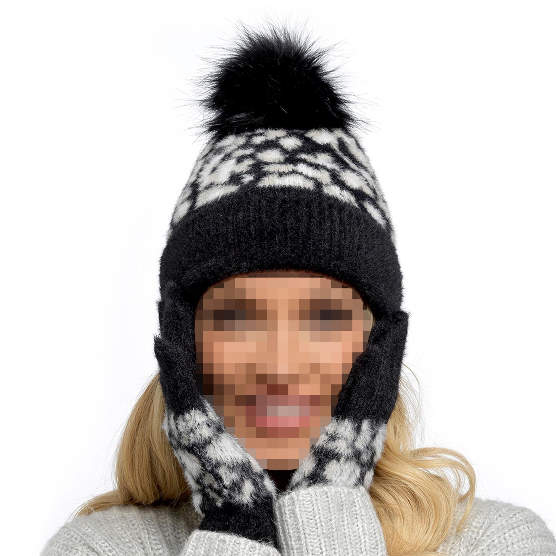 A2Z Ladies Hat Chunky Cable Knit Beanie Pom Pom Stretchy Winter Warm Cozy Hats