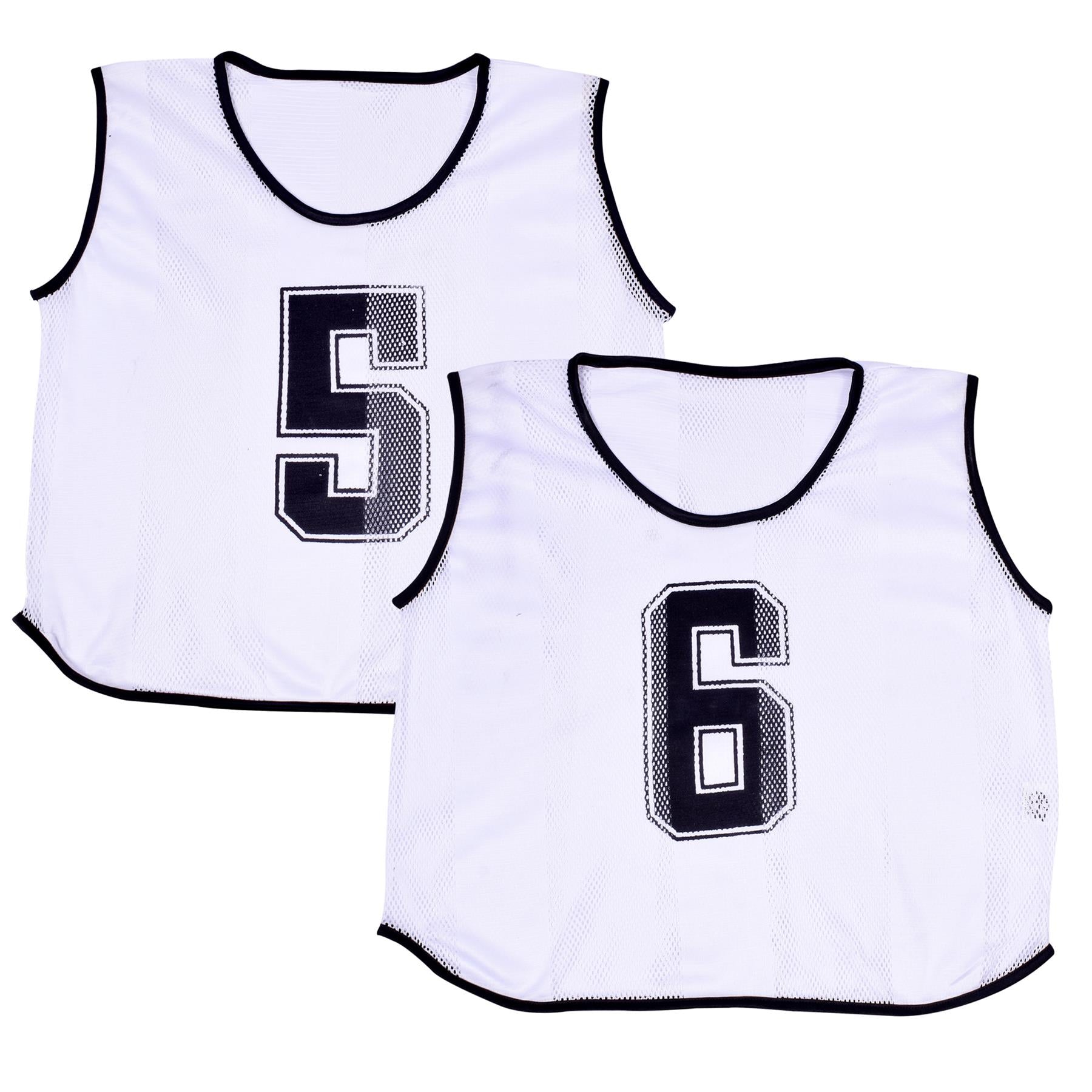 Kids 6 Pack Sports Number Mesh Bibs Comfortable During Football Rugby Sports