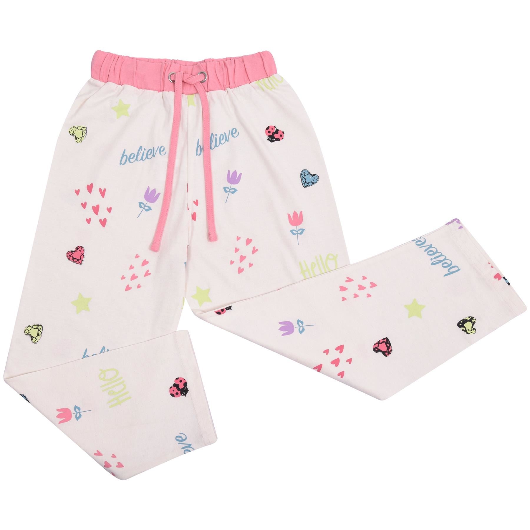 Kids Girls Good Night Print Pyjamas Set