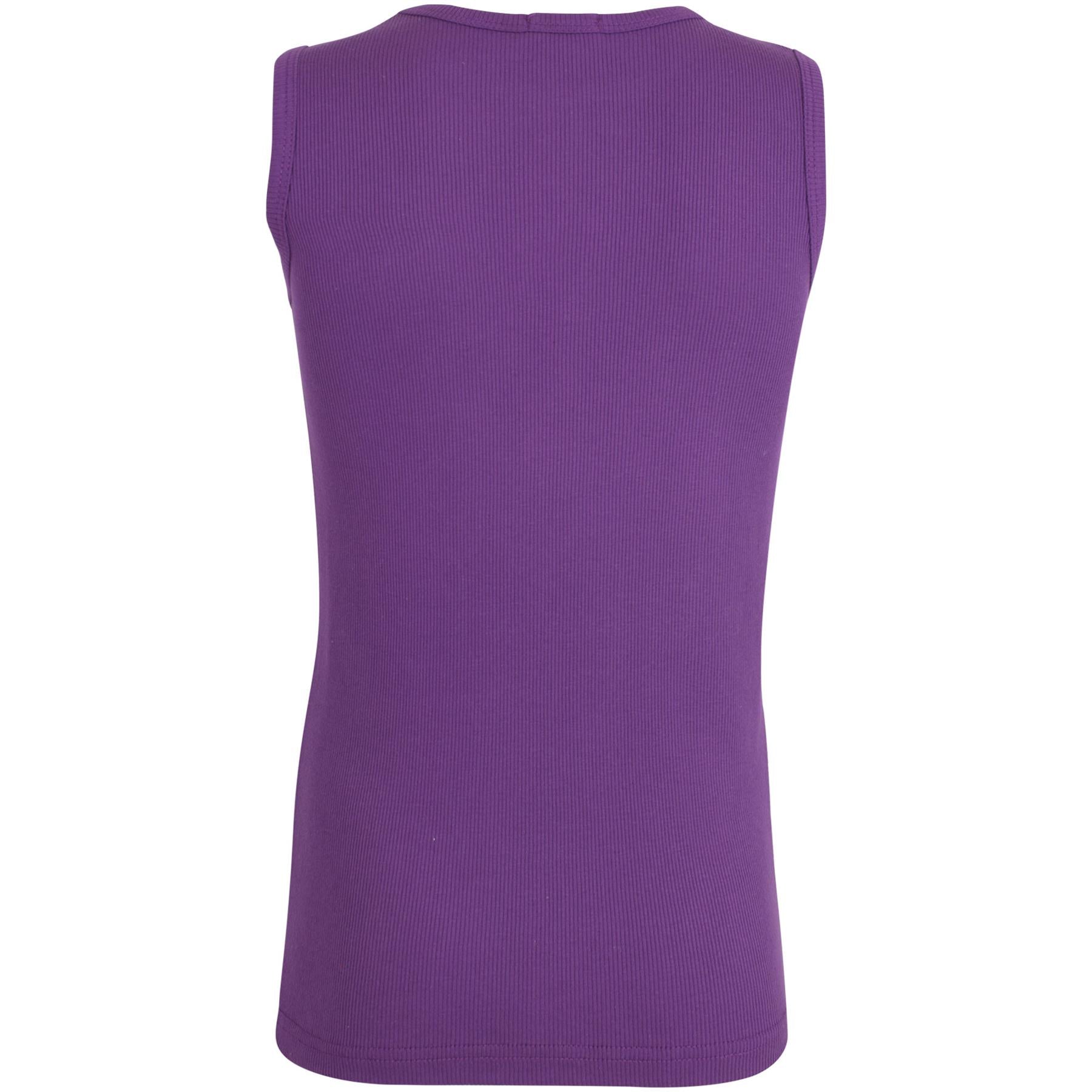 Kids Girls Ribbed Vest Top 100% Thick Cotton Fashion Tank Tops T Shirt 2-13 Year