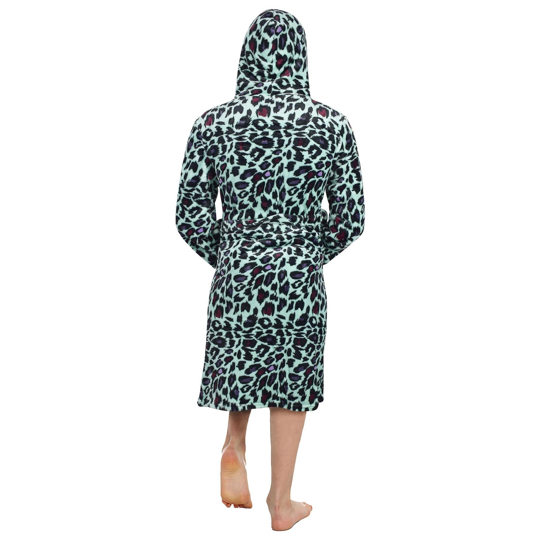 A2Z 4 Kids Soft Leopard Print Bathrobe Dressing Gown