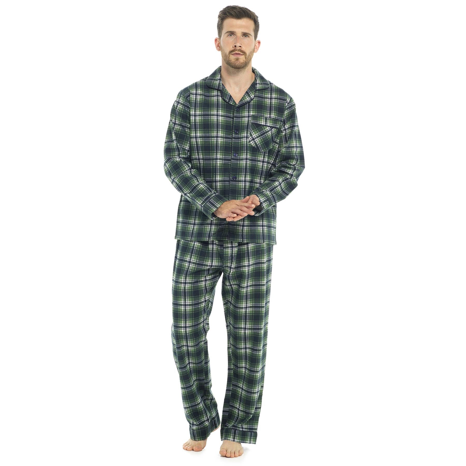 A2Z Mens Pyjama Check Long Sleeve T-Shirt Shorts Pyjamas 2 Pieces Nightwear Set