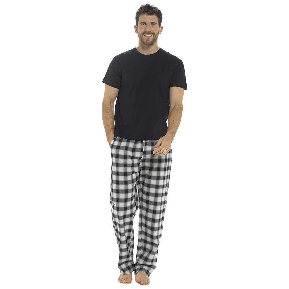 A2Z Mens Pyjama Jersey Short Sleeve T-Shirt Woven Check Pant Pyjamas 2 Piece Set