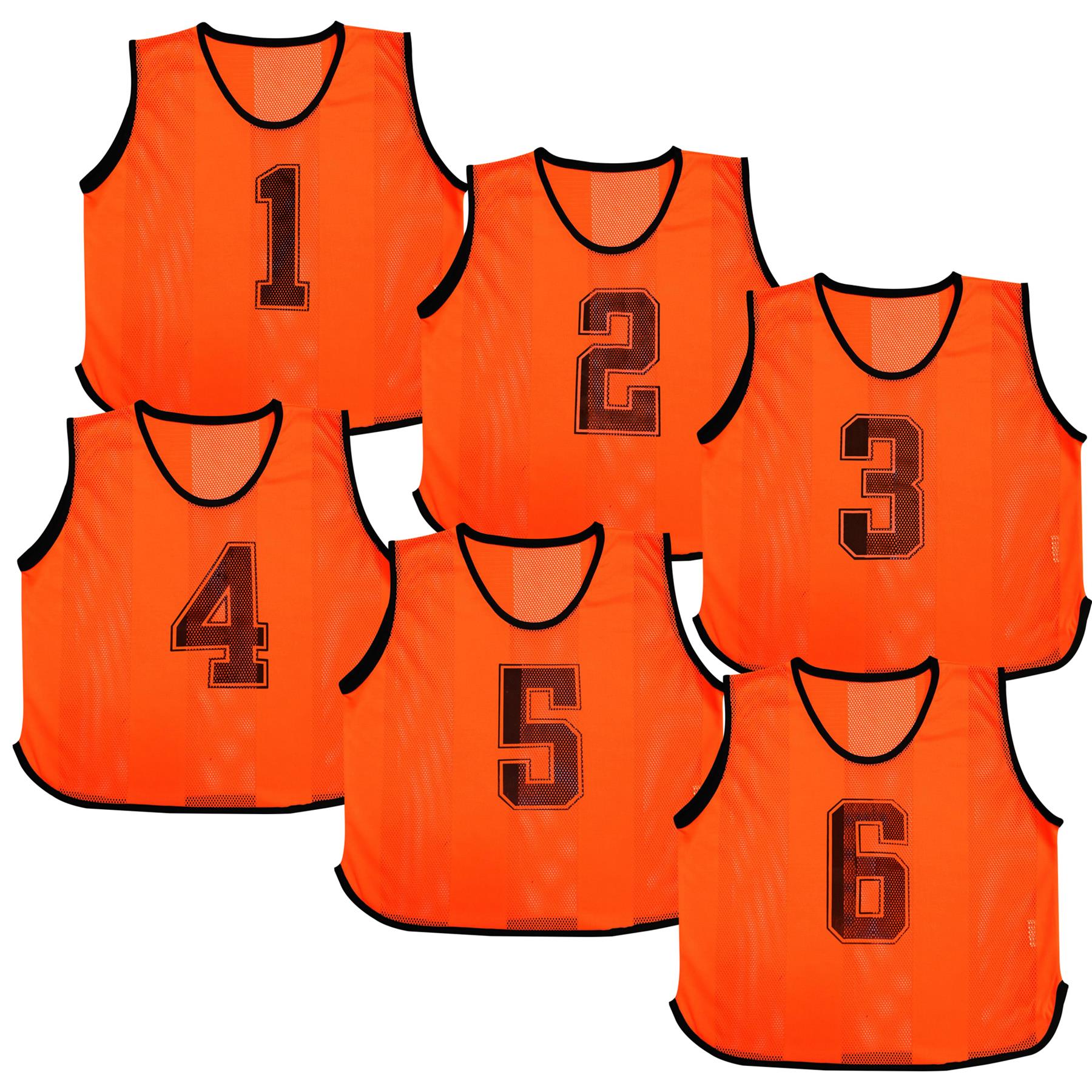 A2Z 6 Pack Sports Number Mesh Bib Comfortable During Football Rugby Sports Adult