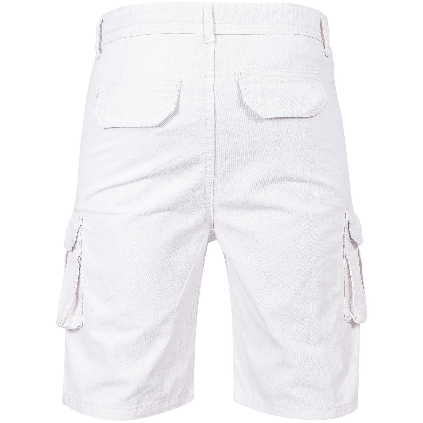 Cargo Shorts Casual Combat Trendy White Multi Pocket Summer Cool Lightweight