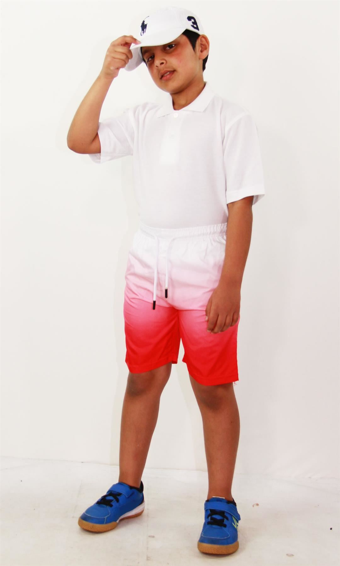 Kids Boys Gradient Colour Shorts Two Tone Fade New Summer Fashion Age 5-13 Years