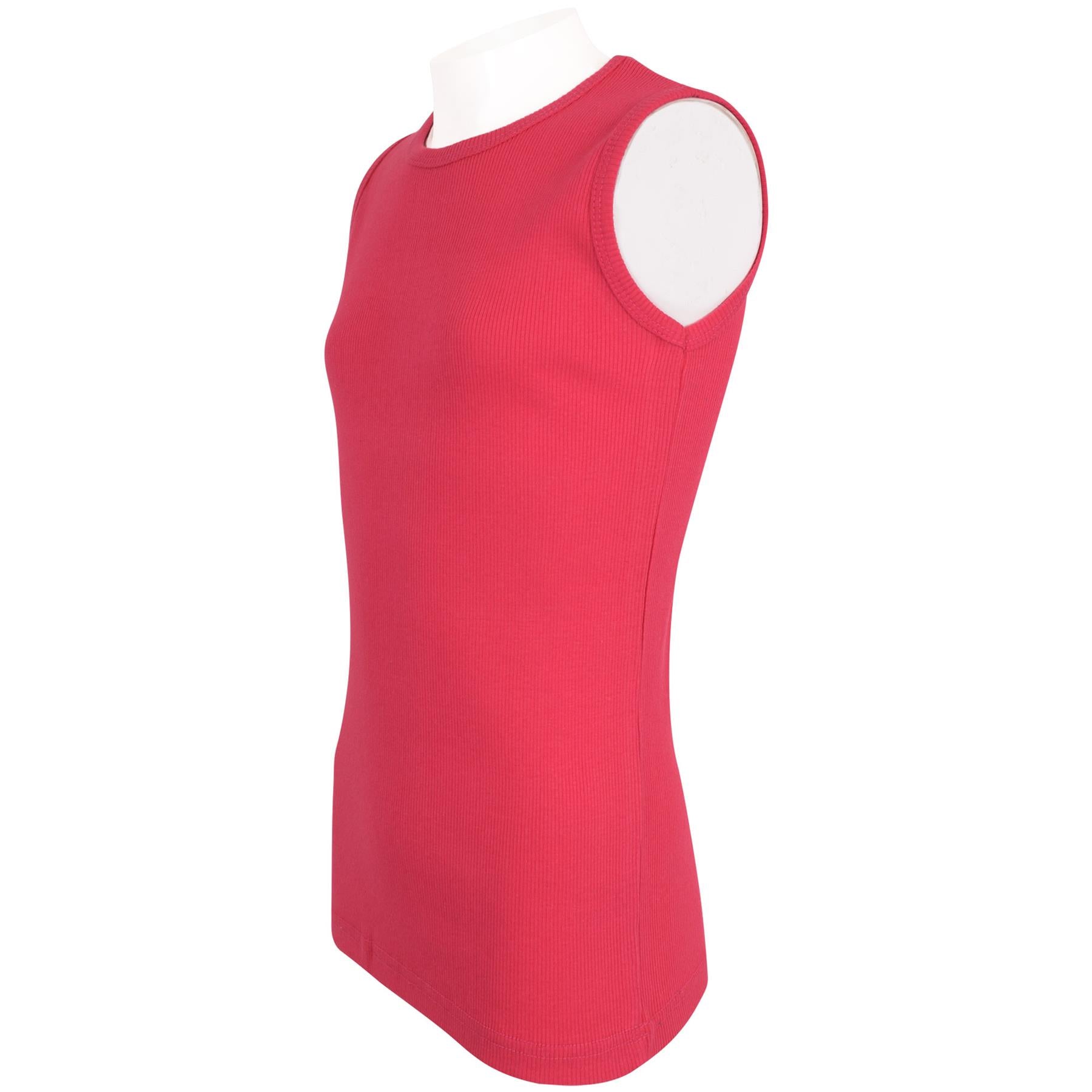 Kids Girls Boys Childrens Vest Top Tank Top Fitted 100% Rich Cotton 2-13 Years