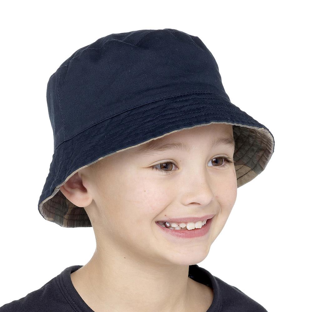 Kids Reversible Bucket Hat Summer Foldable Cotton Sun Protection Hiking Hat