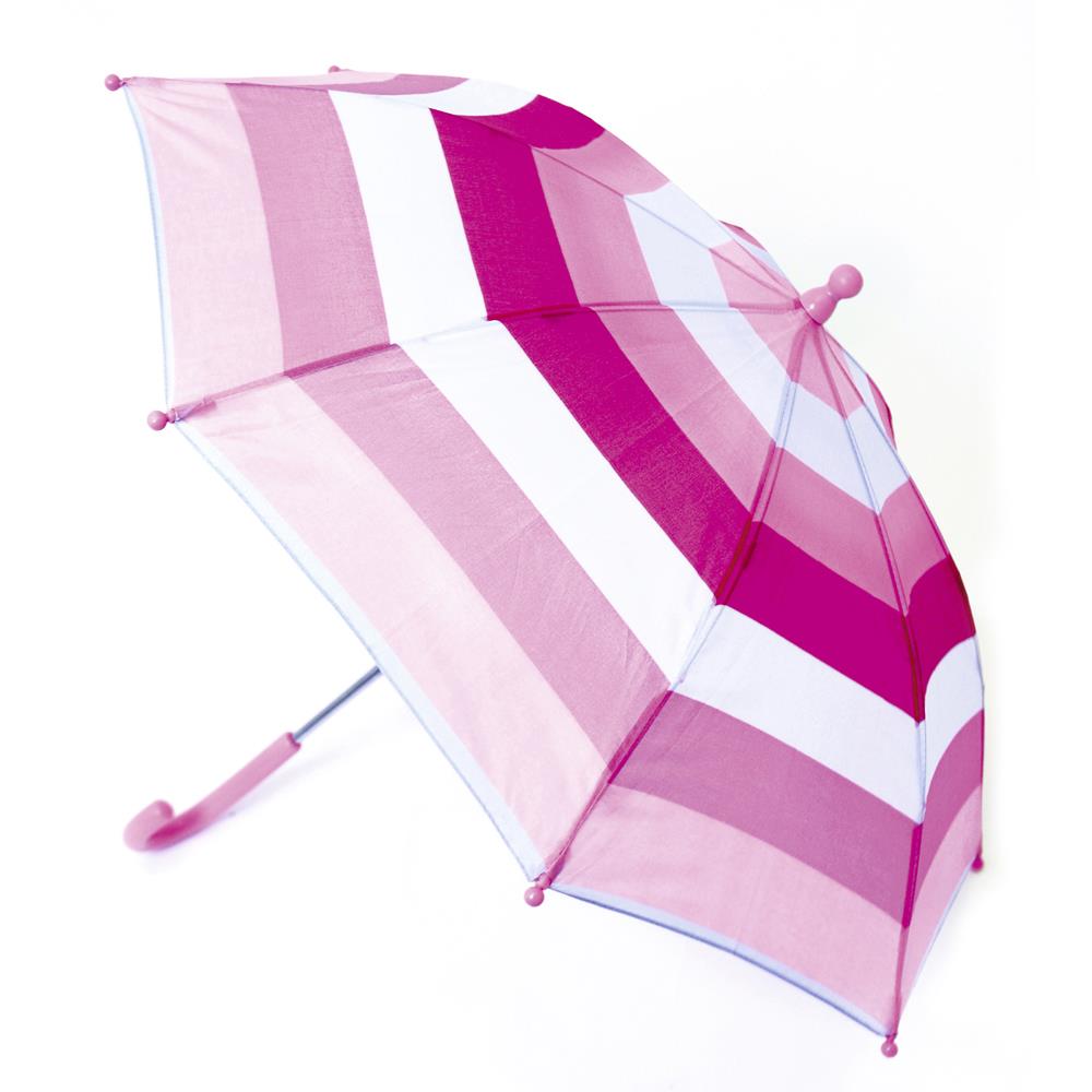 A2Z 4 Kids Girl Pink Stripes Auto Lightweight Parasol Umbrella Waterproof Brolly