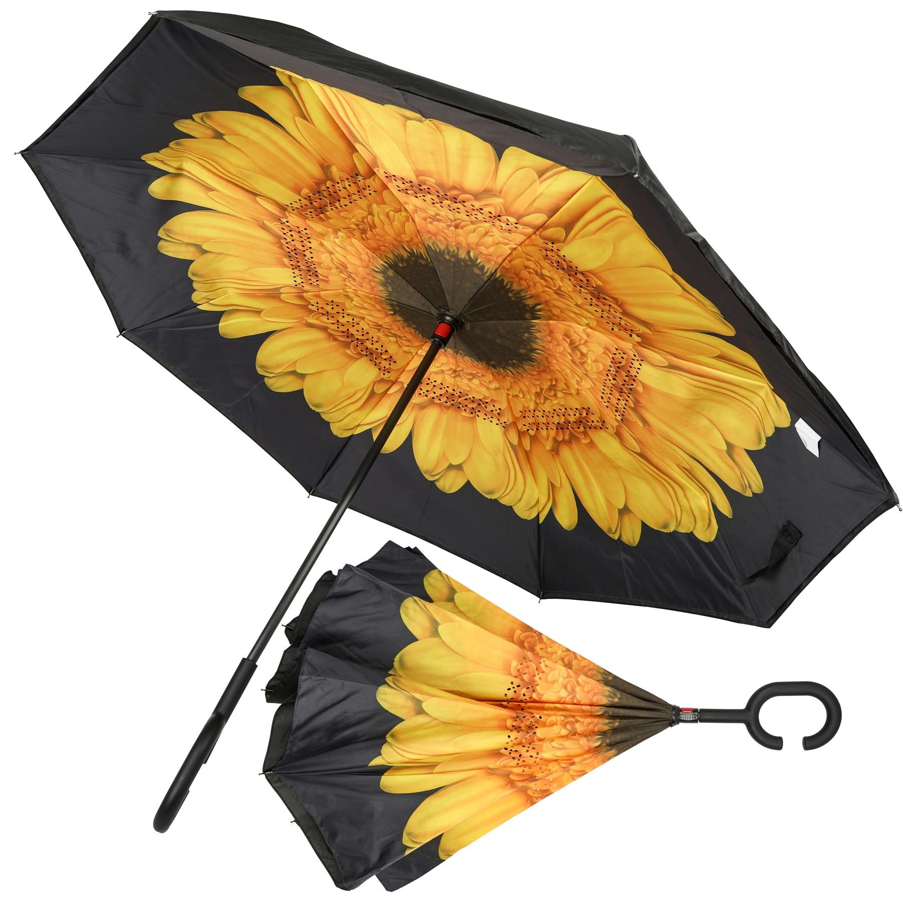 A2Z Women's Dual Layer Inverted Umbrella Reverse Open Folding Umbrella C Handle