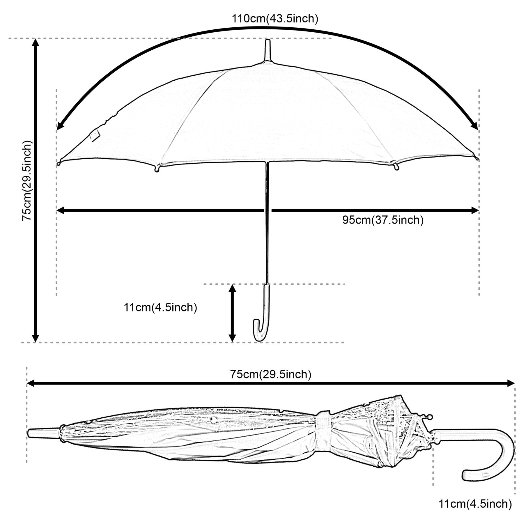 A2Z 4 Kids Stick Umbrella Rainbow Walking Umbrellas Wind Water Proof 110cm Brolly