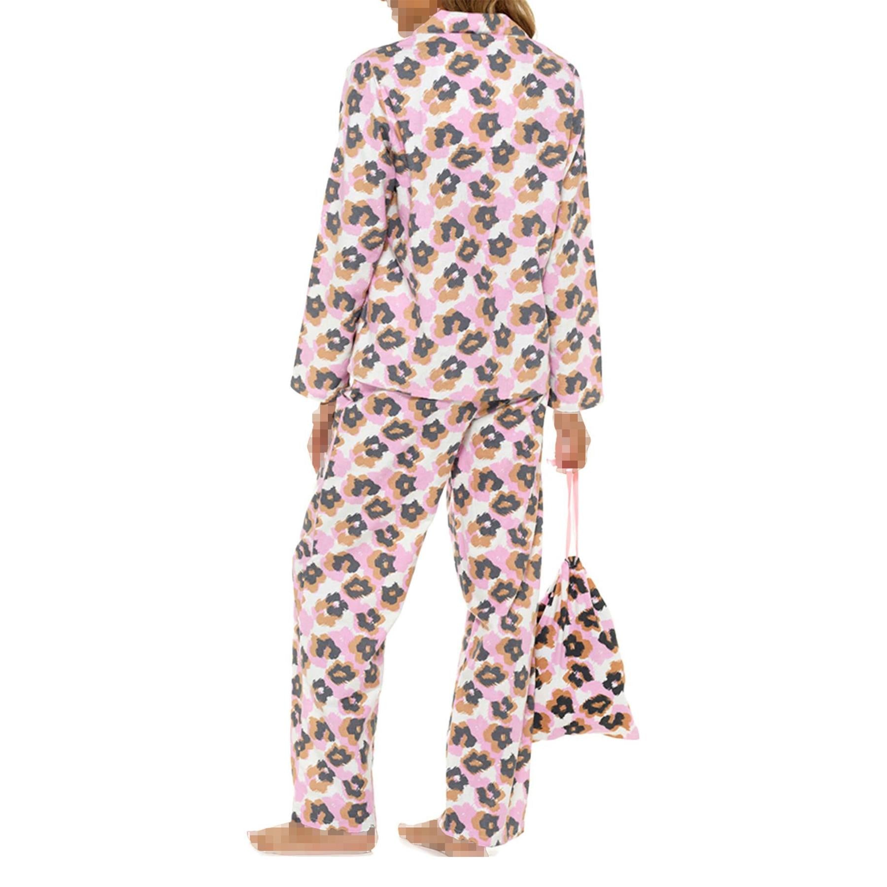 A2Z Ladies Pyjamas Button Down Leopard Cotton Sleepwear Women's Pyjama Sets