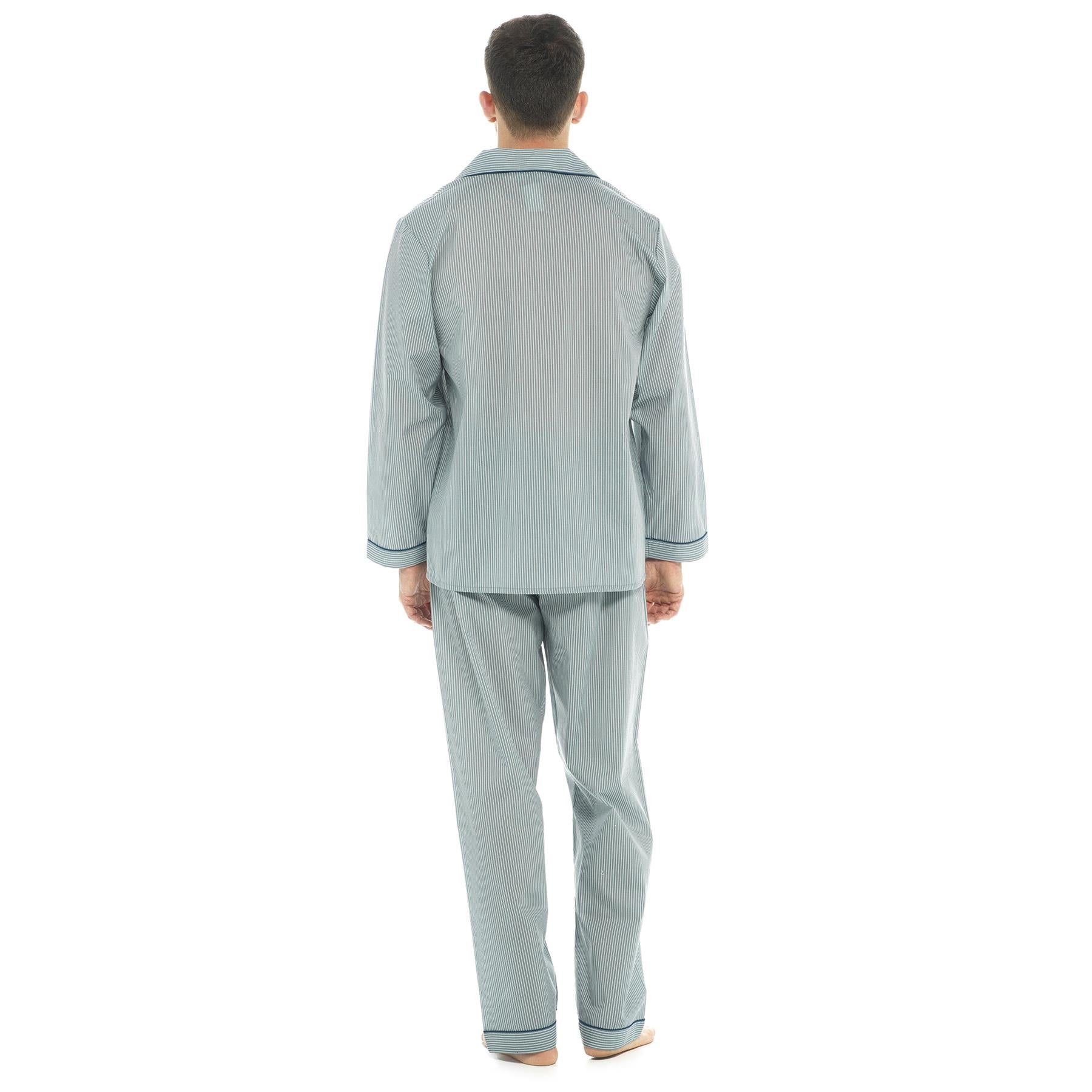 A2Z Mens Pyjama Traditional Poly Pyjama Sets Long Sleeve 2 Piece Pyjamas Top Set