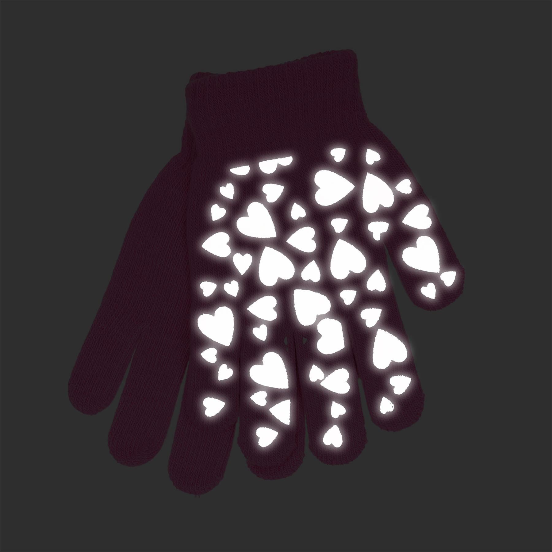 Kids Girls Gloves 3 Pack Glowing In The Dark Mittens Winter Warm Magic Gloves