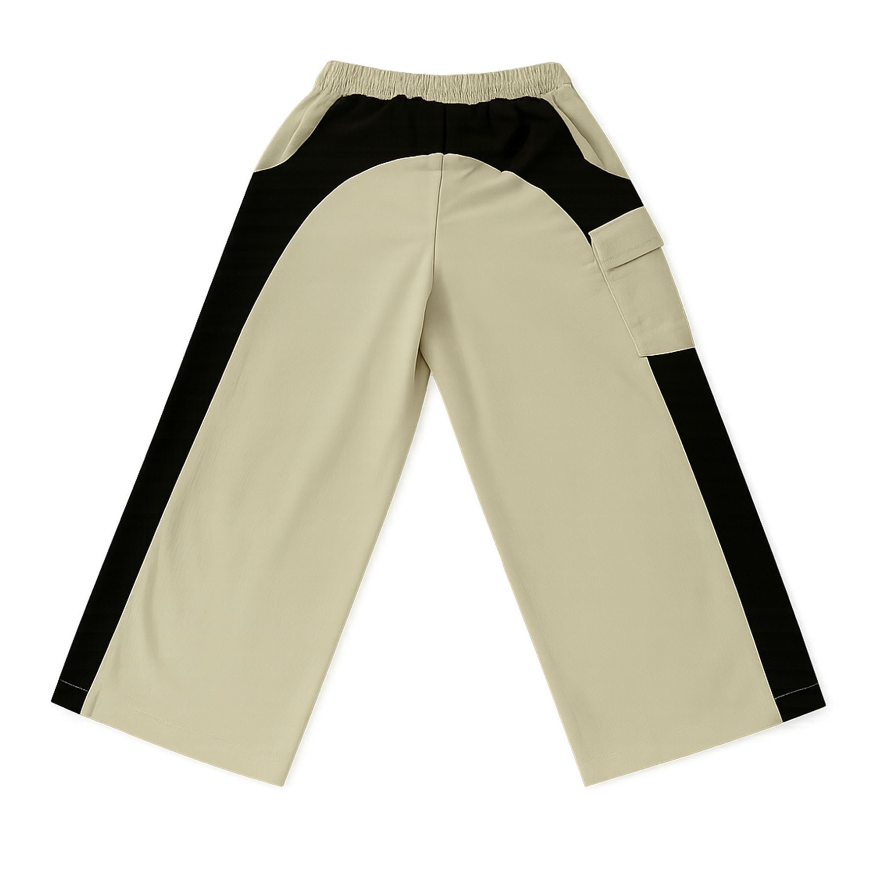 A2Z 4 Kids Girls Wide Leg Cargo Trousers Baggy Nylon Pants with Contrast Panels